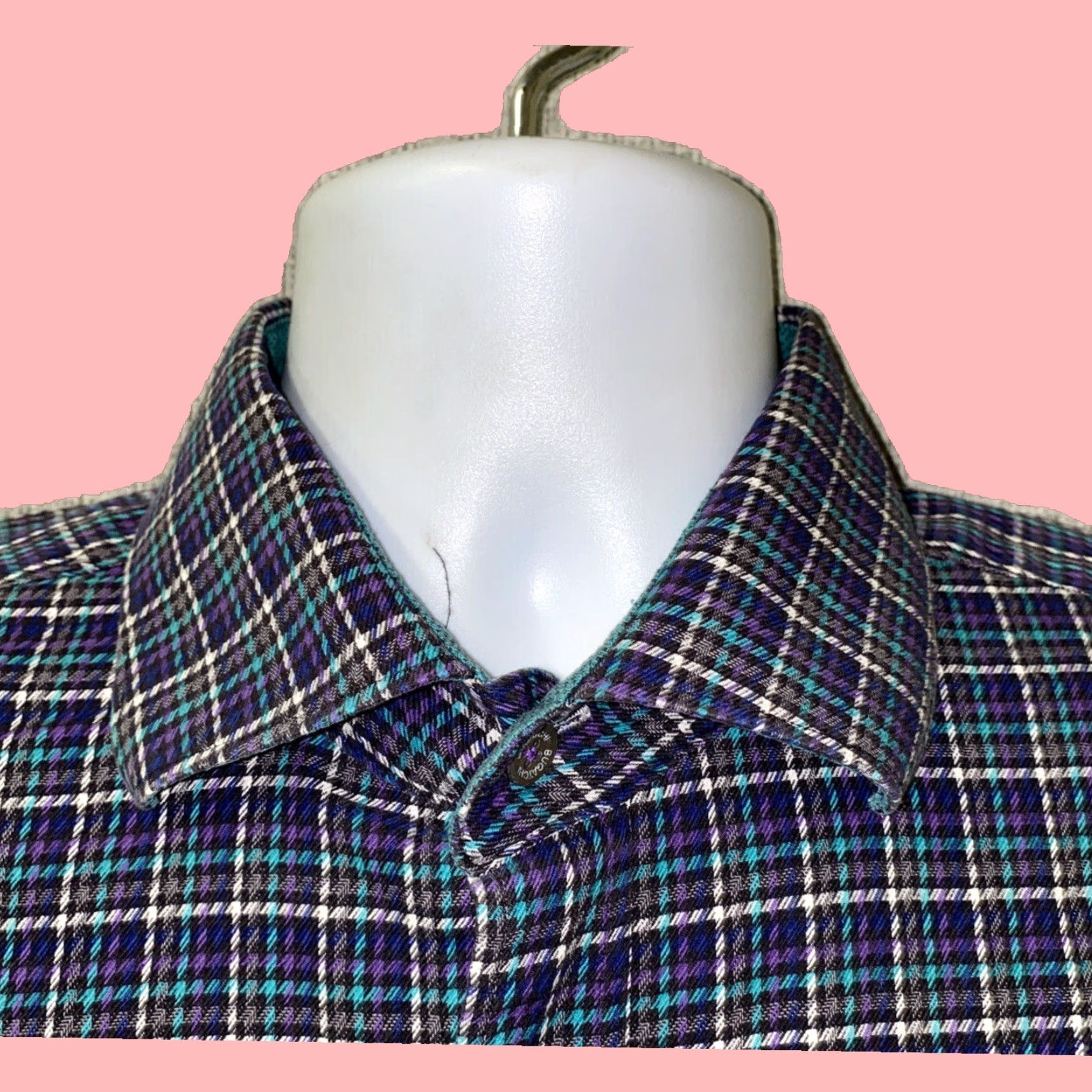 BUGATCHI Bugatchi Uomo Plaid Long Sleeve Button Up Shirt Multicolor Large Mens Size US L / EU 52-54 / 3 - 3 Thumbnail
