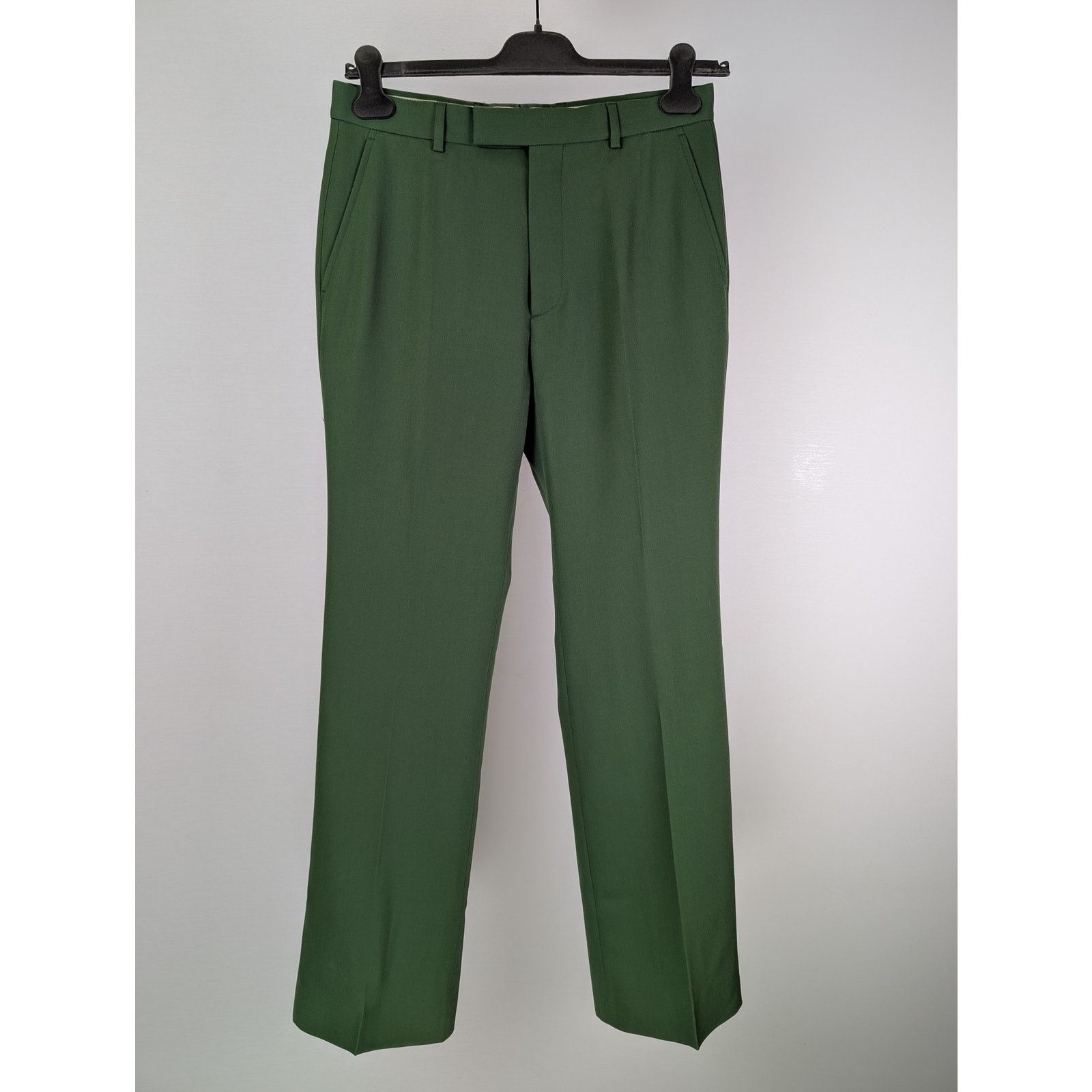 Gucci o1rshd1 Aria Pant English Wool Gabardine Pants Sage Green Size US 30 / EU 46 - 1 Thumbnail