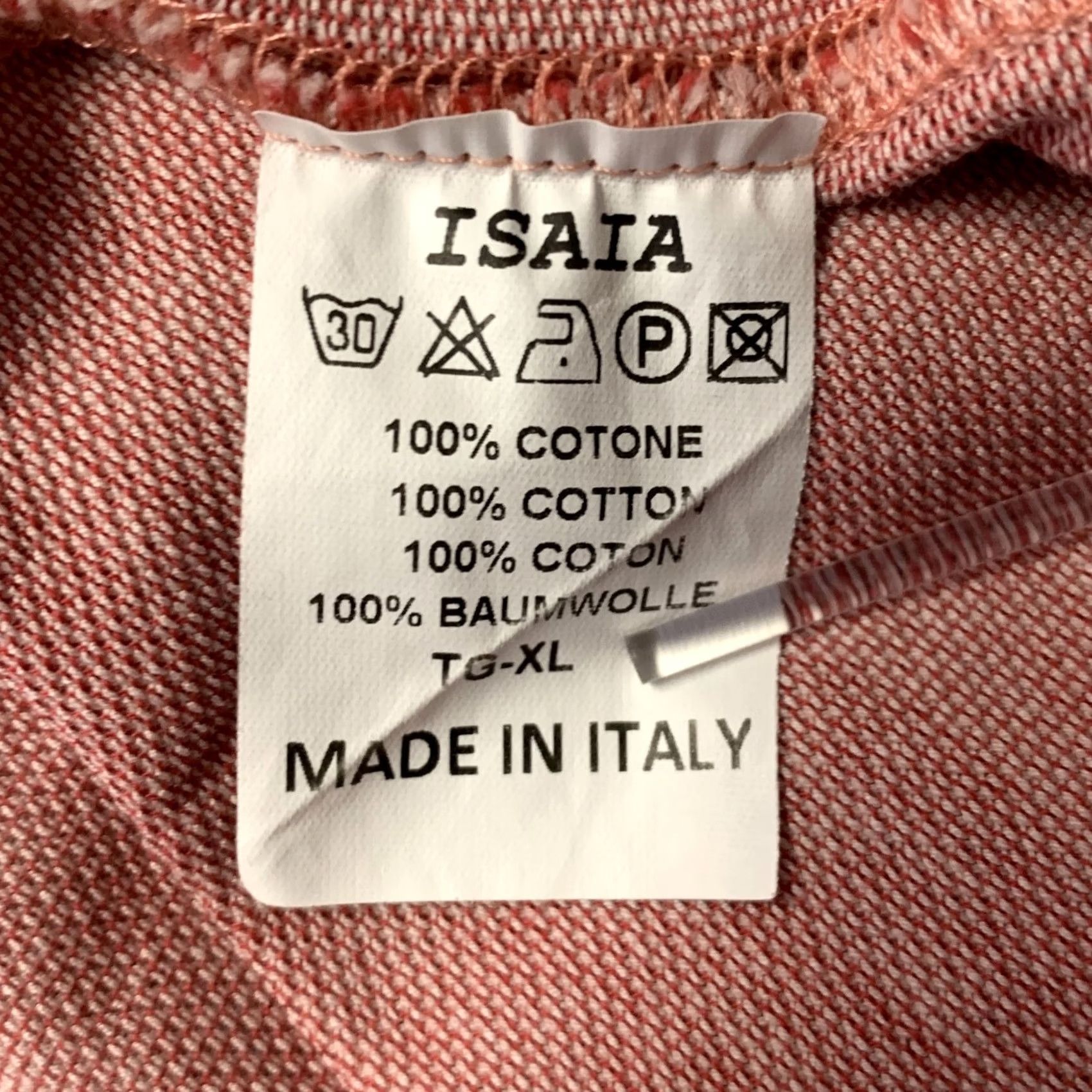 Isaia ISAIA Polo Shirt XL Red Nailhead Cotton Button Down Men Size US XL / EU 56 / 4 - 5 Thumbnail