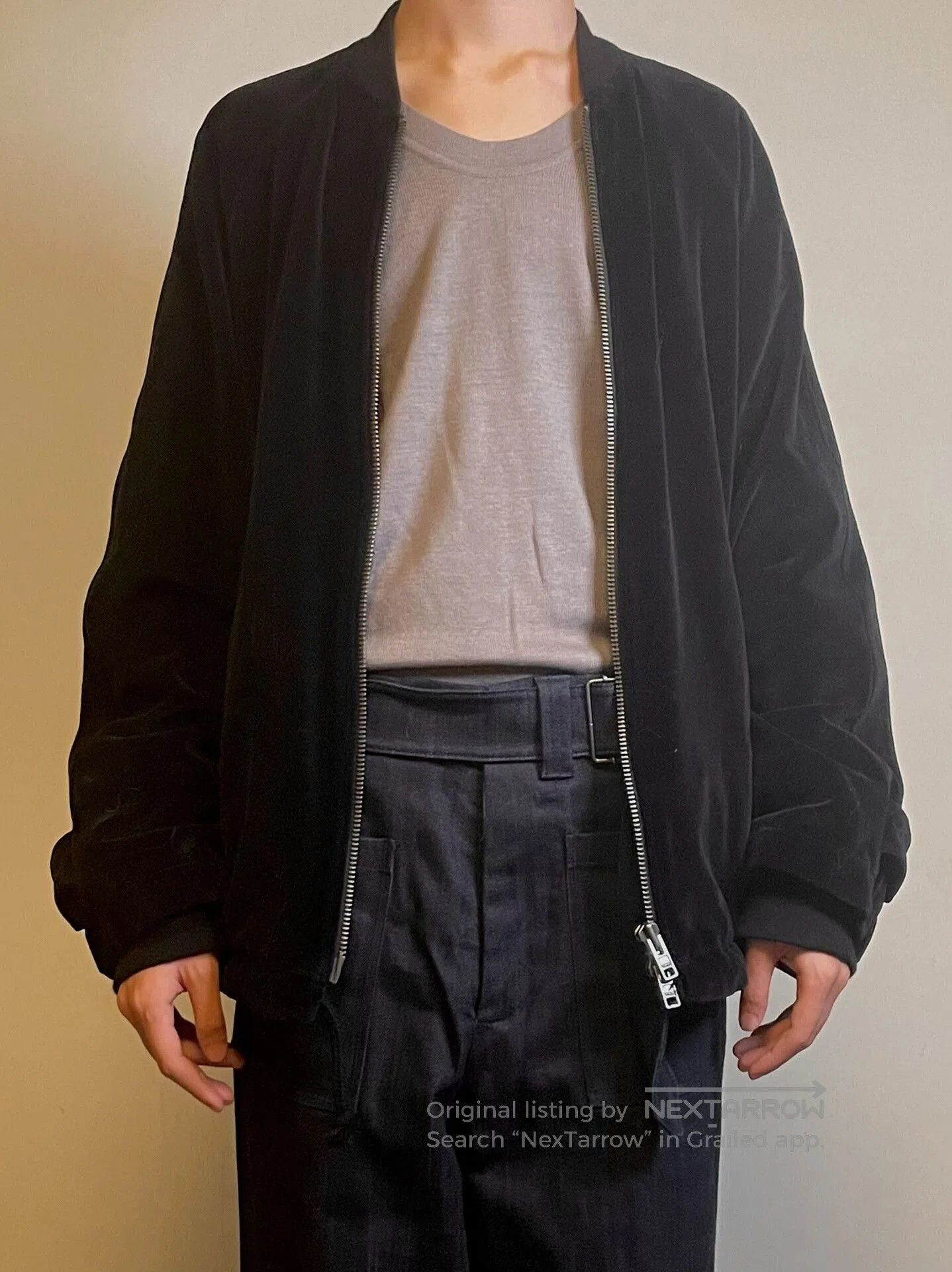 Ann Demeulemeester velvet oversized pilot jacket by Ann Demeulemeester. Size S / US 4 / IT 40 - 3 Thumbnail