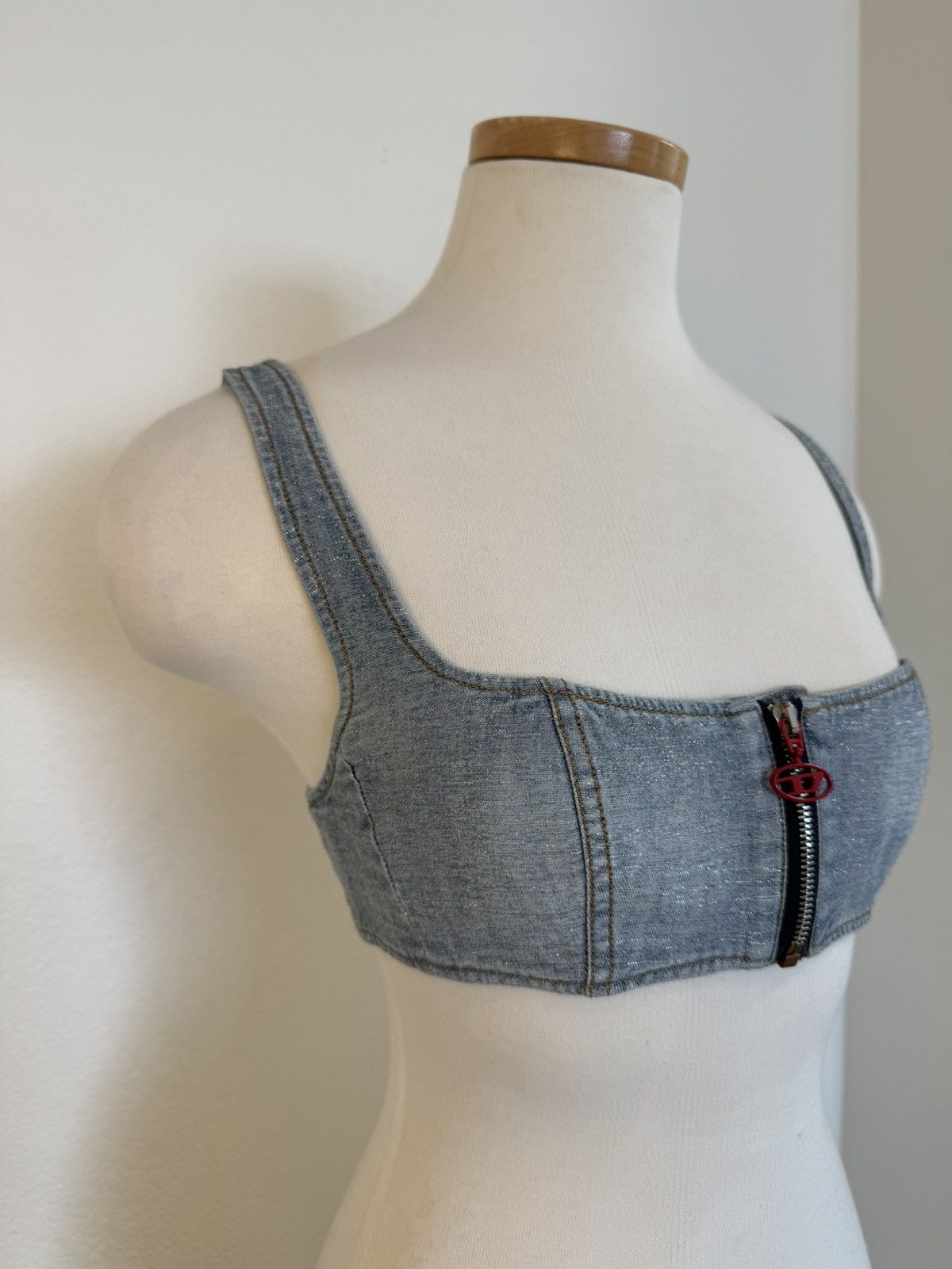 Diesel Diesel De-Gell Denim Bra Top Size XS / US 0-2 / IT 36-38 - 3 Thumbnail