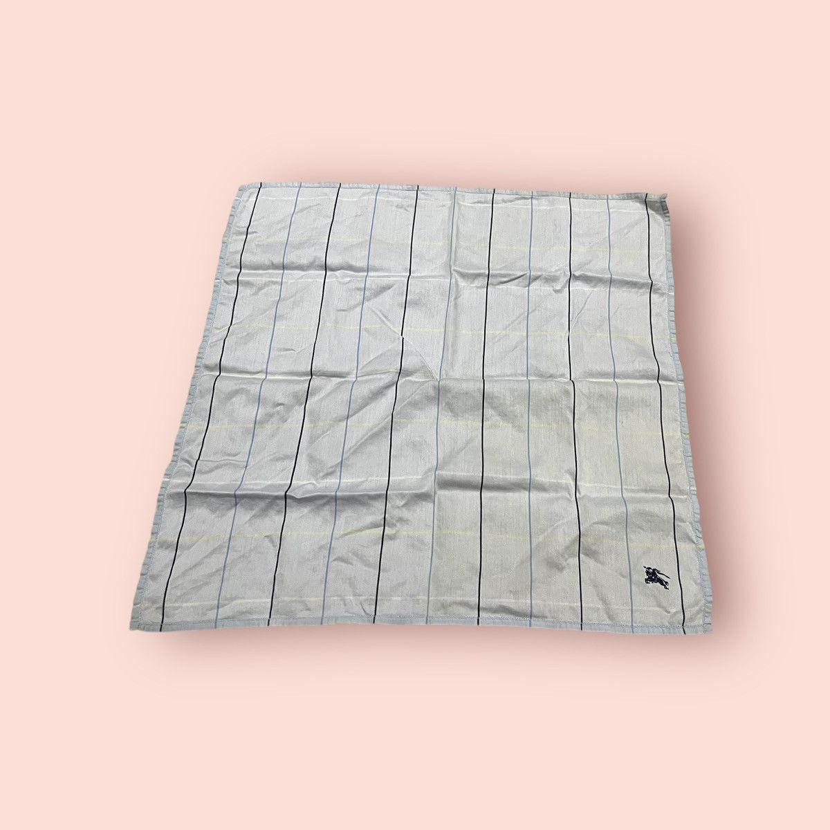 Burberry × Designer VINTAGE BURBERRYS LIGHT BLUE PLAID BANDANA/HANDKERCHIEF Size ONE SIZE - 19 Thumbnail