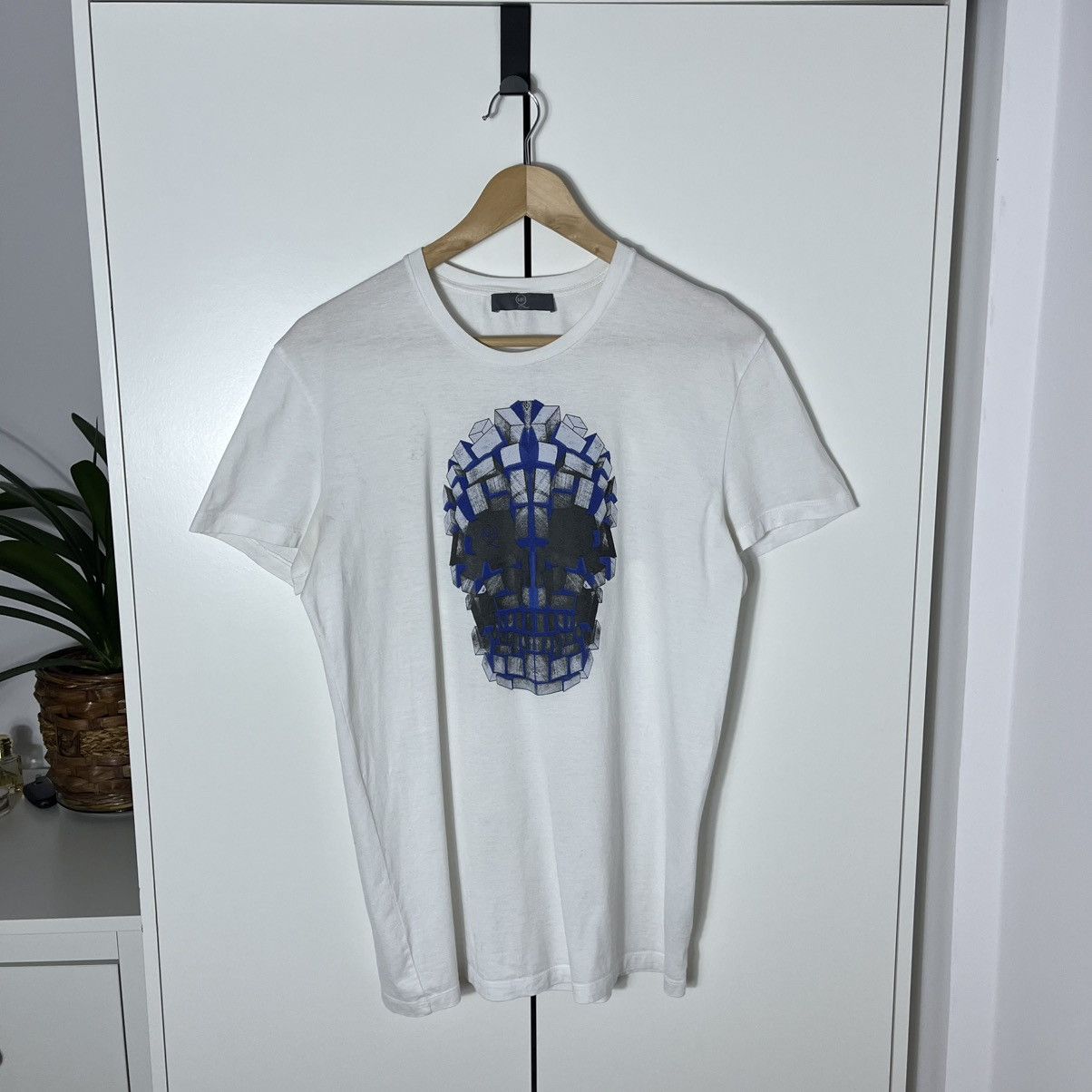 Alexander McQueen Alexander McQueen MCQ Big Central Skull Logo White Tee Size US M / EU 48-50 / 2 - 1 Thumbnail