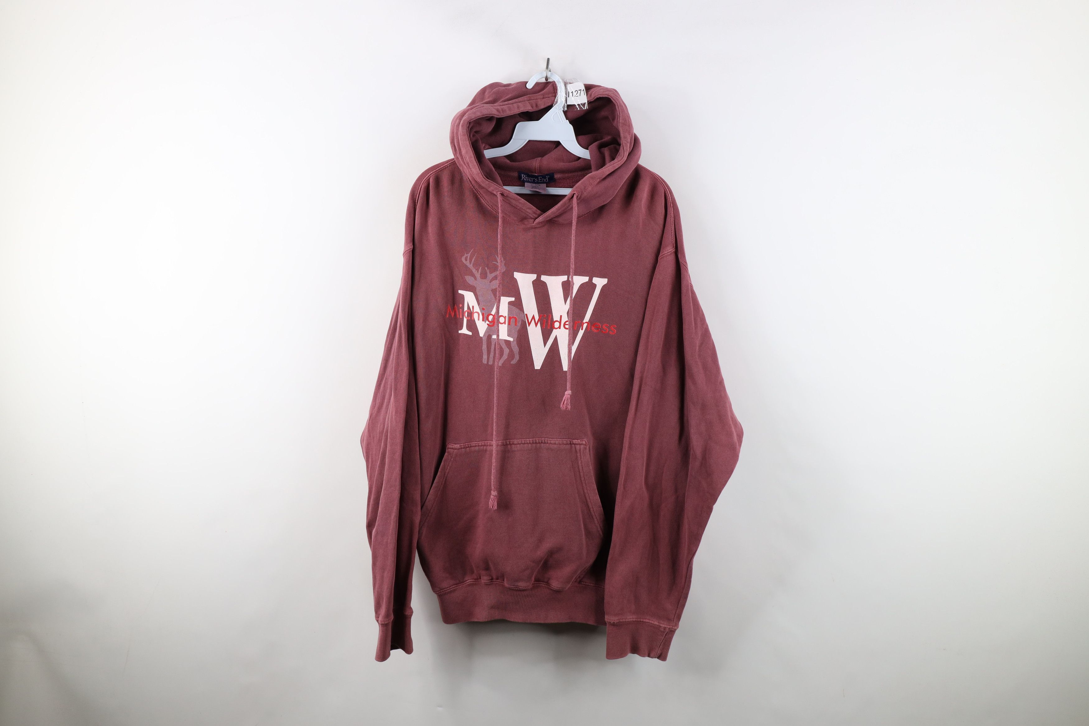 Vintage Vtg 90s Y2K Streetwear Pigment Michigan Wilderness Hoodie Size US M / EU 48-50 / 2 - 1 Thumbnail