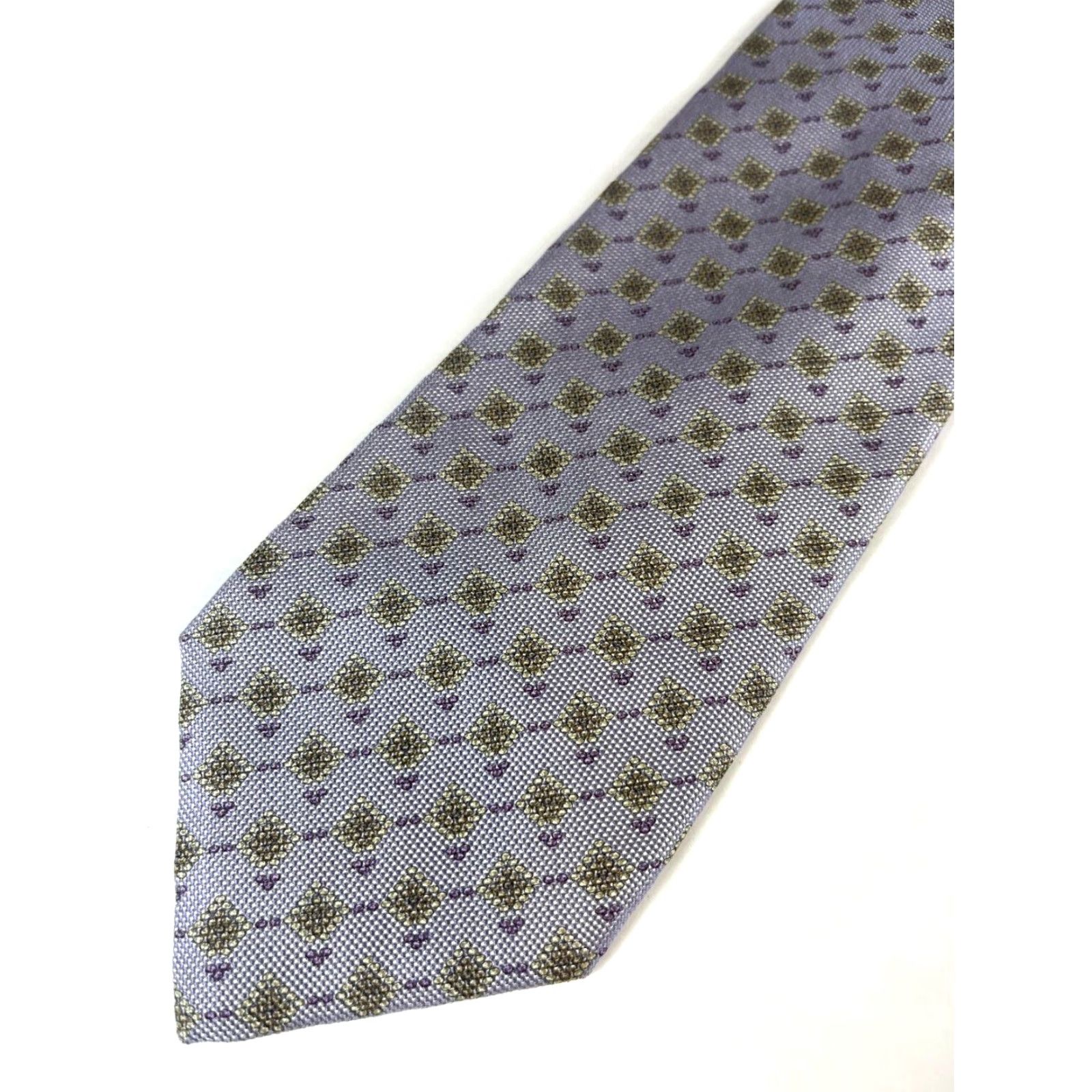 Ermenegildo Zegna Ermenegildo Zegna Tie Foulard Lilac Silk 59-59.5" Woven Classic Wide 3.75" Men’s Made in Italy Size ONE SIZE - 3 Thumbnail