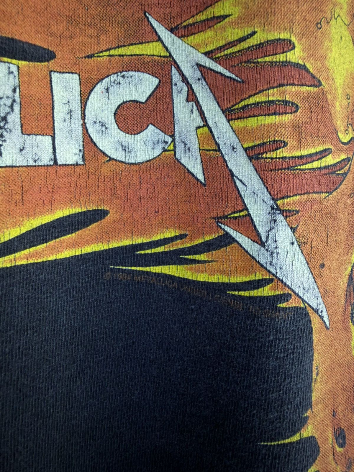 Band Tees Vintage 1994 Metallica Pushead Fire Size US L / EU 52-54 / 3 - 3 Thumbnail