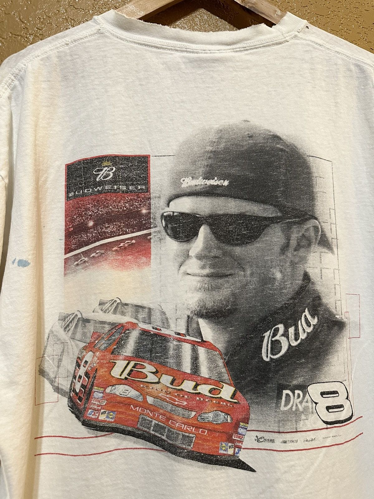 NASCAR × Vintage Vintage NASCAR Budweiser Dale Earnhardt Jr Pocket T Shirt Size US L / EU 52-54 / 3 - 3 Thumbnail