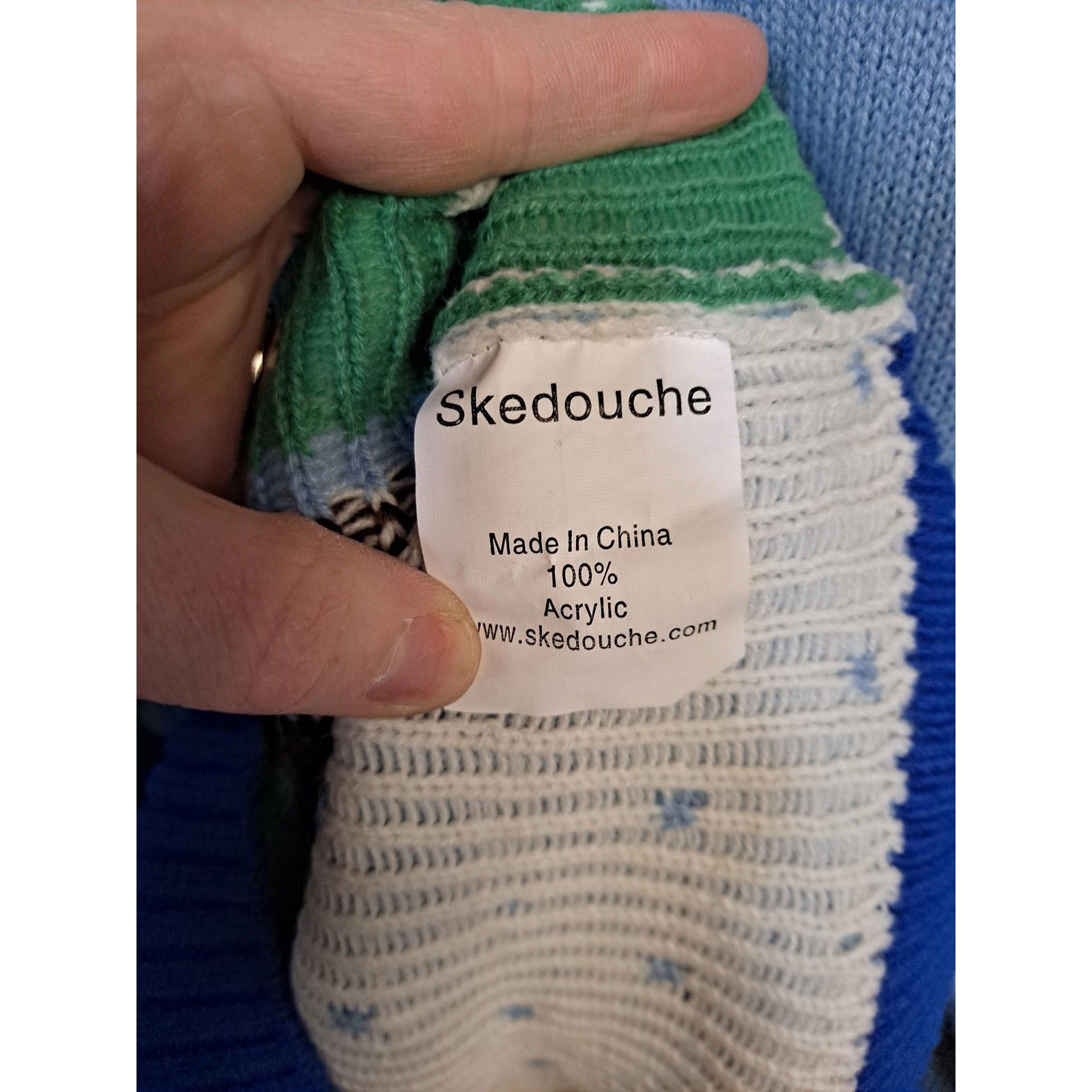 Other Skedouche Blue Rudolph Knit Christmas/Holiday Ugly Sweater S Size US S / EU 44-46 / 1 - 5 Thumbnail