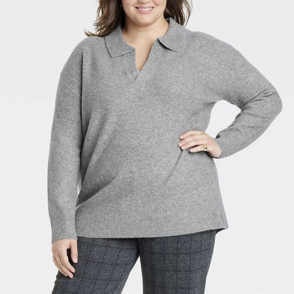 Target Basics A New Day Cozy Knit Polo Collar Pullover Sweater Size 3XL / US 20-22 - 1 Thumbnail