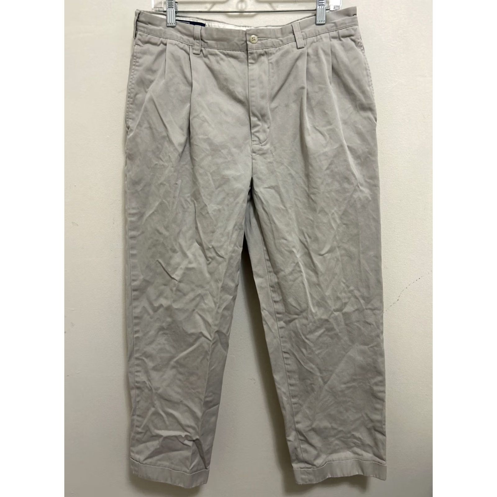Polo Ralph Lauren VINTAGE Polo Ralph Lauren Hammond Pants Mens Trousers Chino Beige 34x30 Regular Canvas Cotton Pockets Zip Size US S / EU 44-46 / 1 - 2 Thumbnail