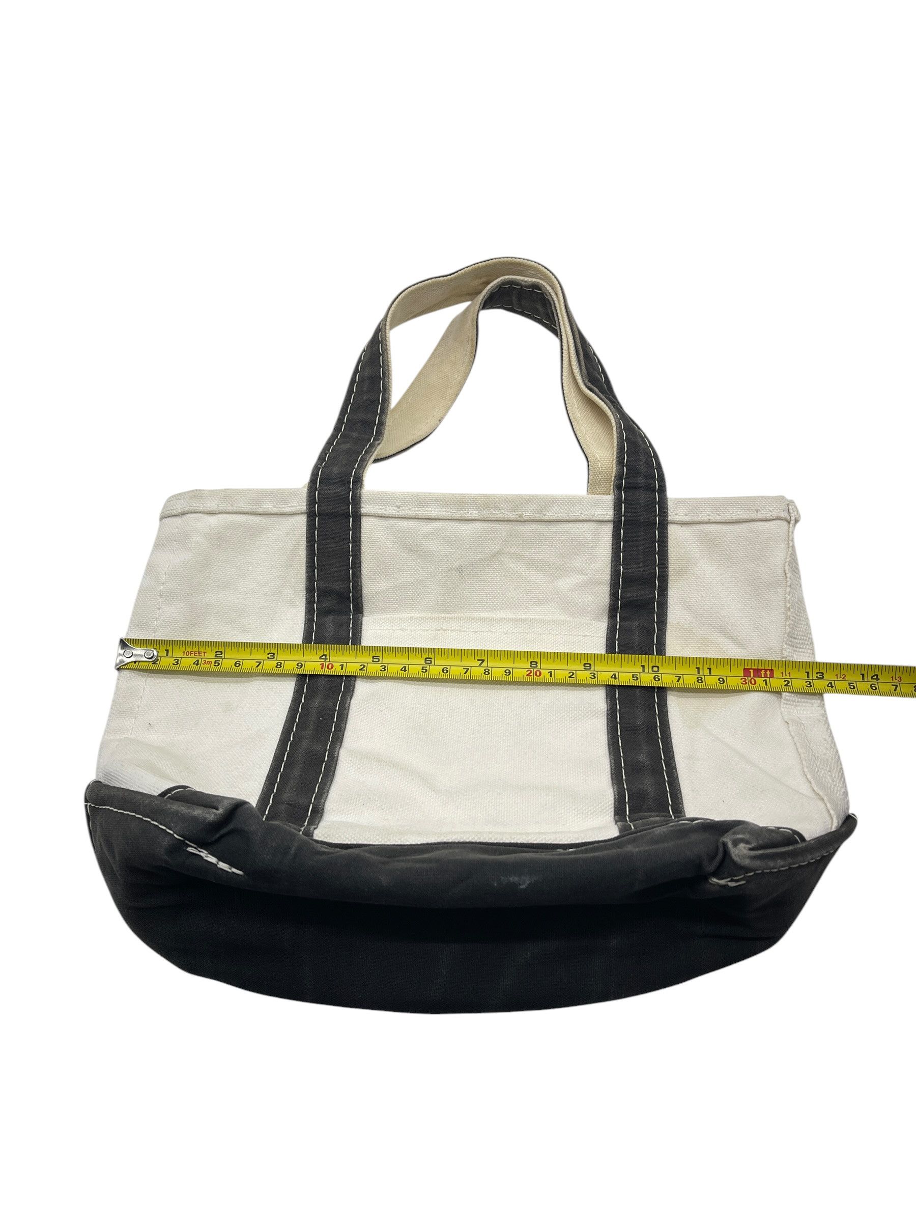 L.L. Bean L.L.Bean Boat and Tote Small Canvas Bag Navy Trim USA Made Size ONE SIZE - 14 Thumbnail