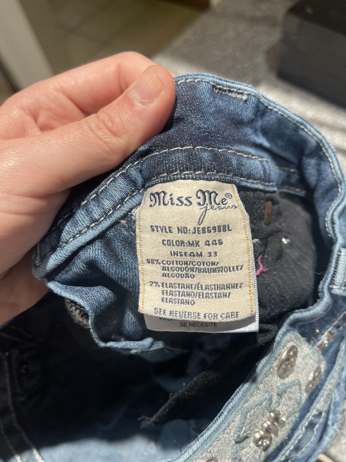 Other Miss Me Signature Boot Fleur De Lis Embroidered Jeans Size 28" / US 6 / IT 42 - 5 Thumbnail
