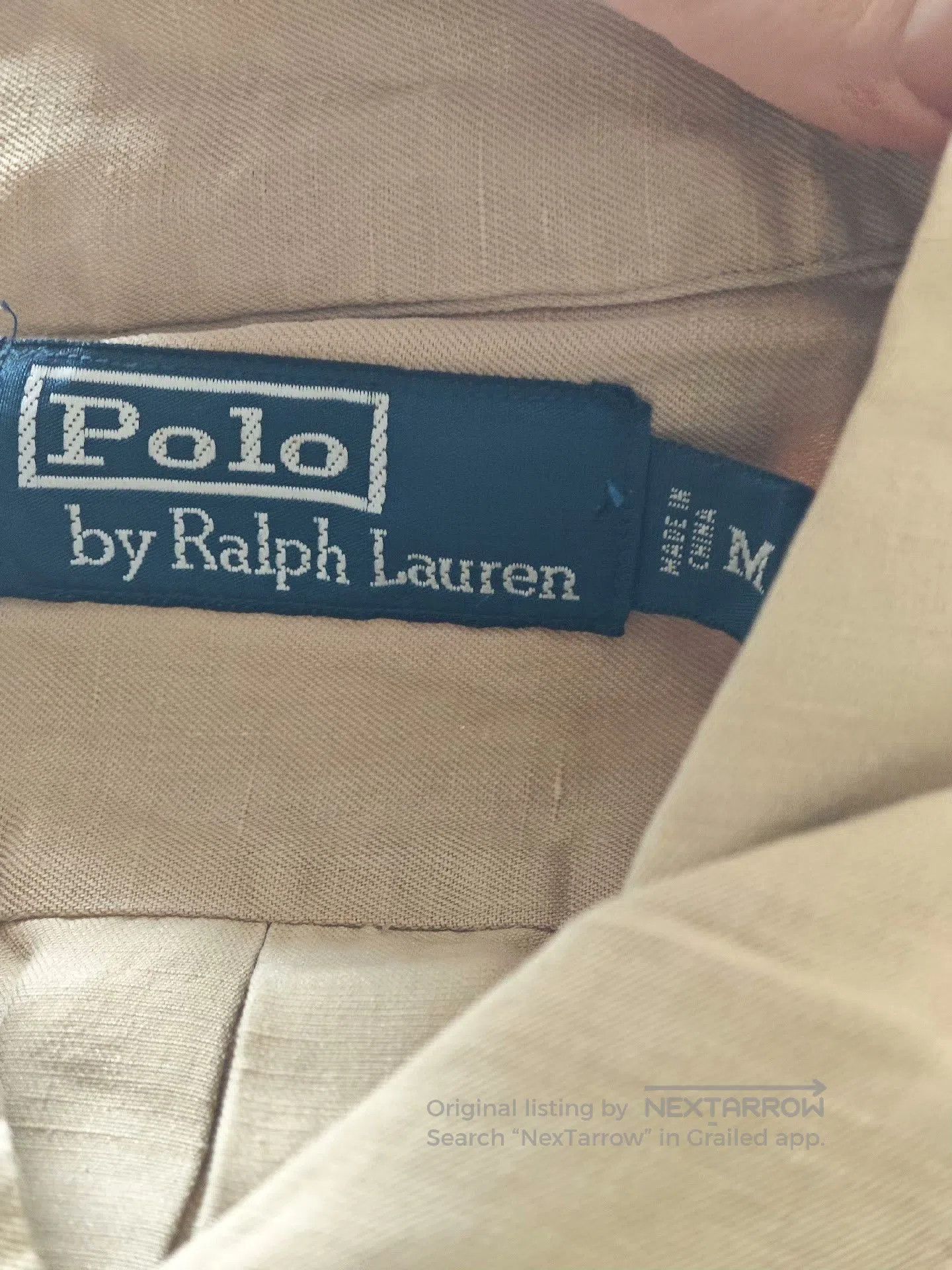 Polo Ralph Lauren RL Polo Khaki Linen Short Sleeve Shirt. Size US M / EU 48-50 / 2 - 4 Thumbnail