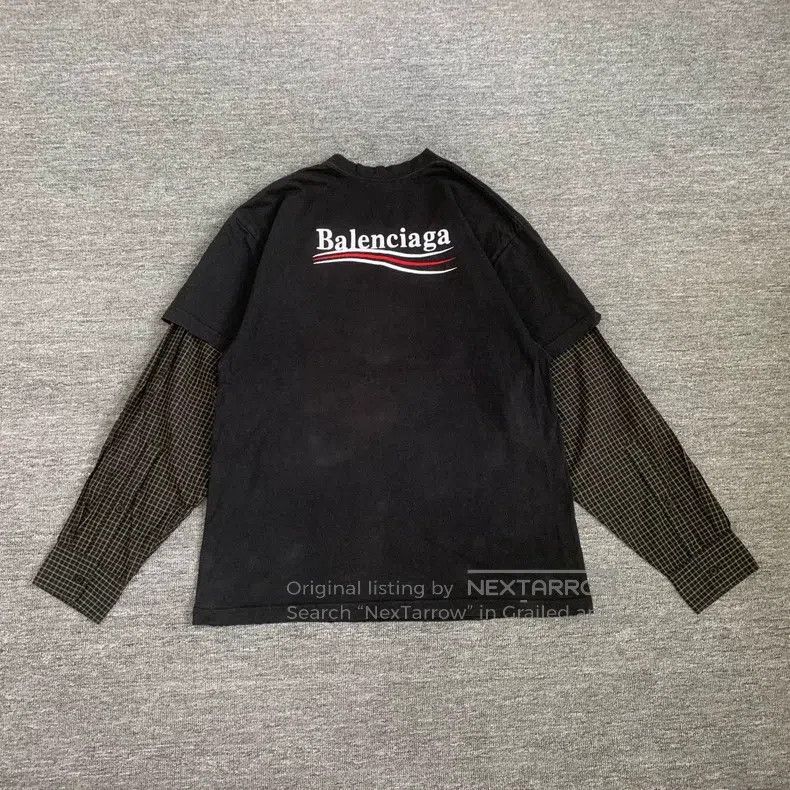 Balenciaga Balenciaga Black Coke Fake Two-Piece Long Sleeve/Size 2 Size US M / EU 48-50 / 2 - 2 Thumbnail
