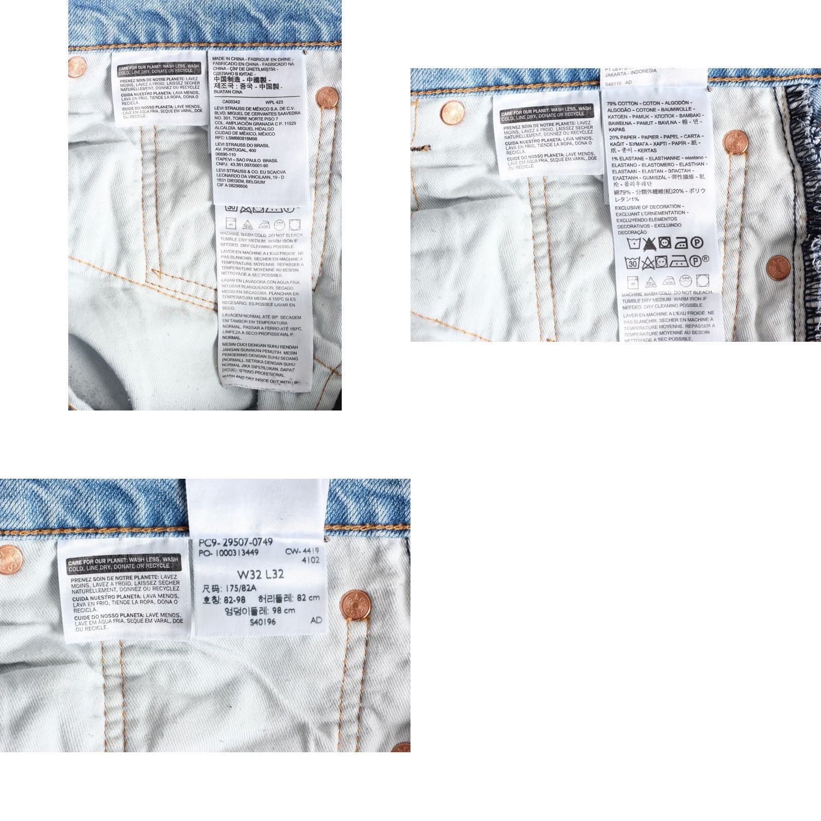 Levi's LEVI’S PREMIUM 502 Big E Stretch Tapered Jeans Men Size W32 L32 32x30 Size US 32 / EU 48 - 8 Thumbnail