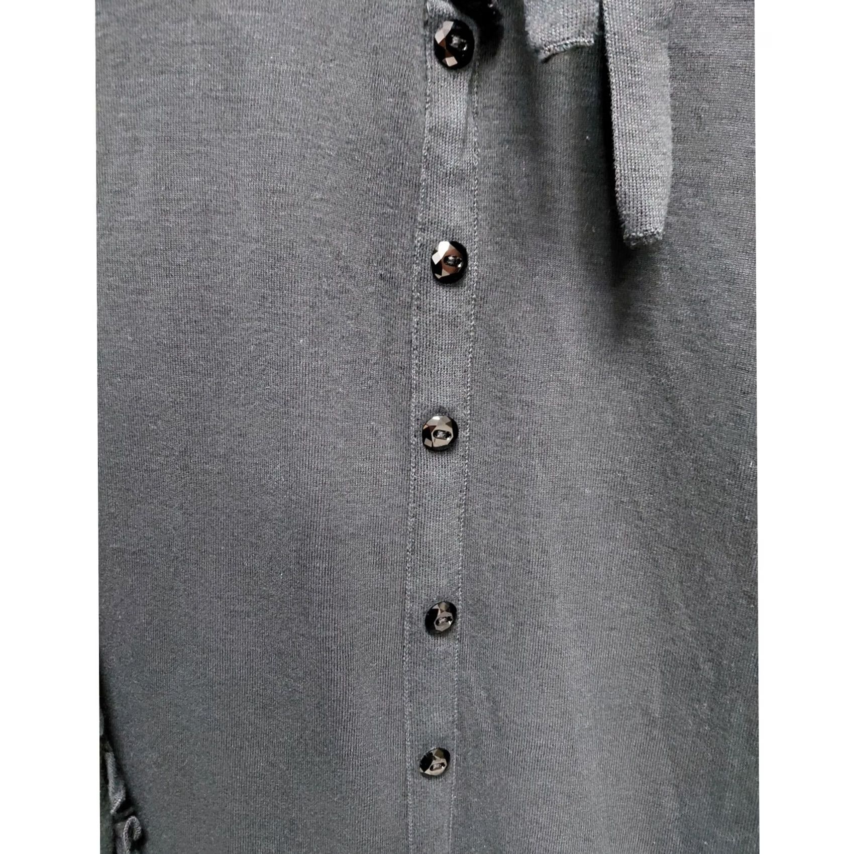 Vintage RYKIEL Black Button-Up Blouse Solid Long Sleeve, 2XL Size XXL / US 16-18 / IT 52-54 - 7 Thumbnail