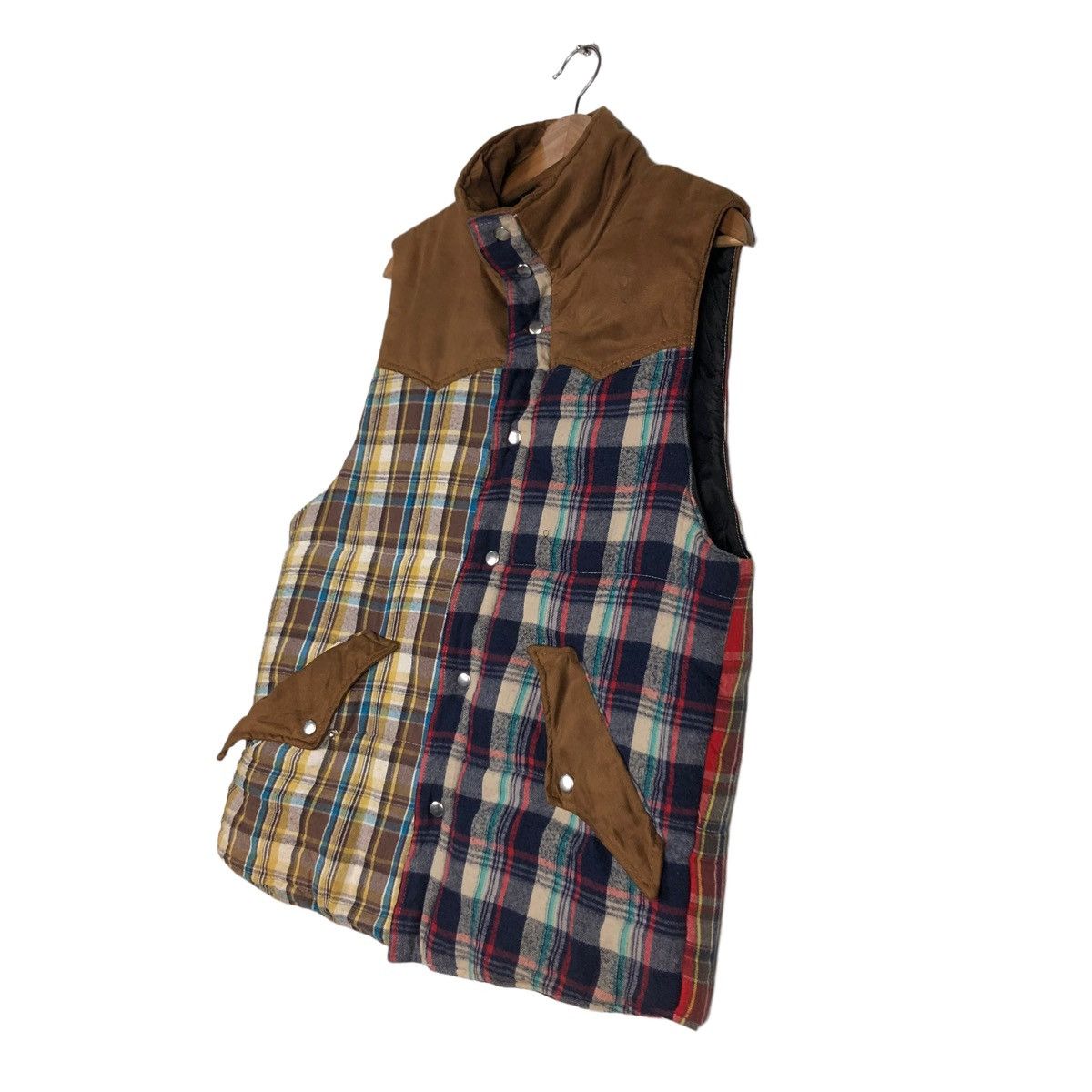 Japanese Brand 🔥VINTAGE TANK TOP PUFFER TARTAN DESIGN BOBSON USA Size US L / EU 52-54 / 3 - 2 Thumbnail