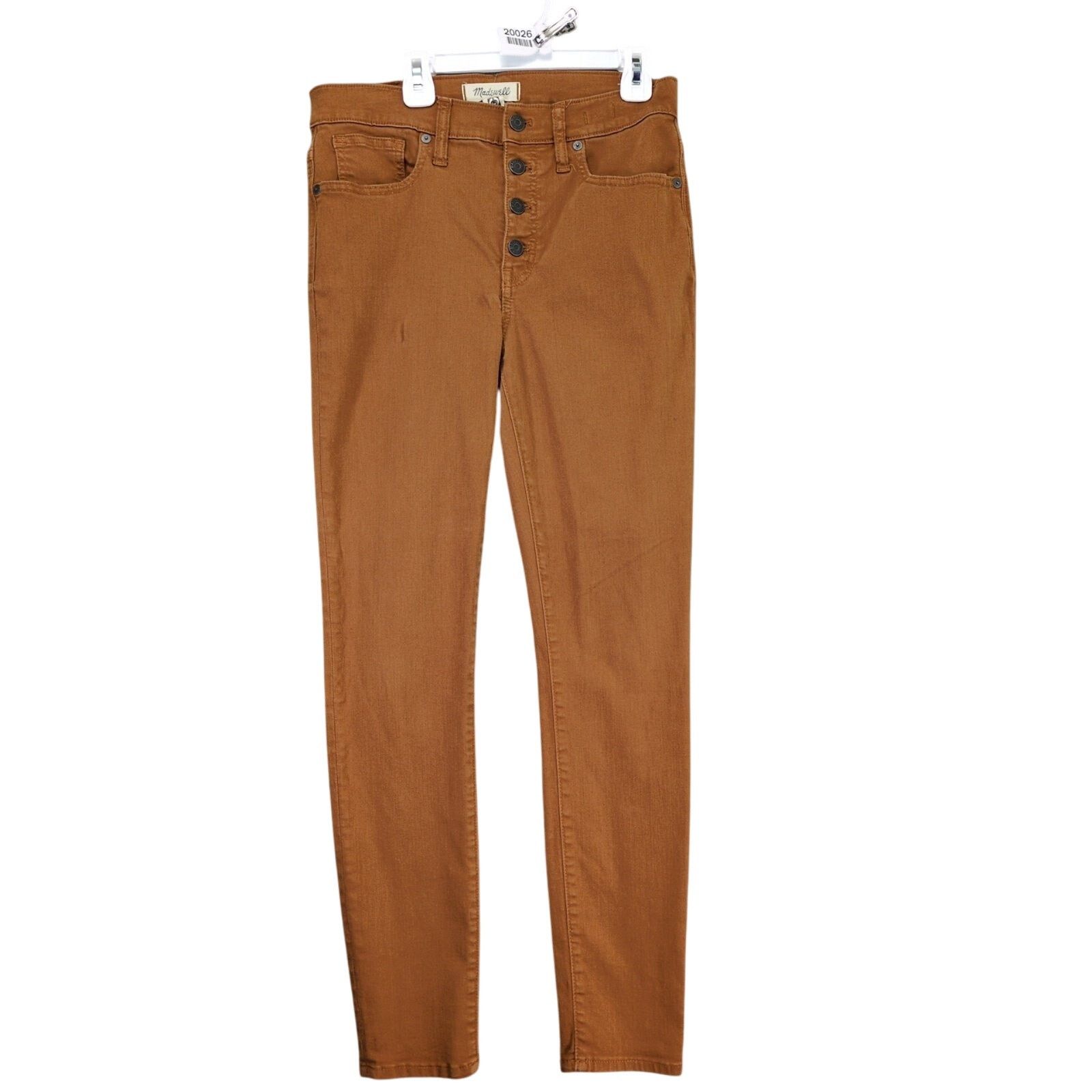 Madewell Madewell Mid-Rise Skinny Jeans Button Front 28 Burnt Sienna Size 28" / US 6 / IT 42 - 2 Thumbnail