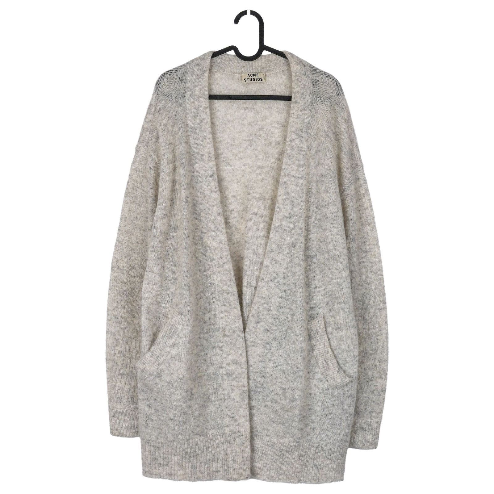 Acne Studios Acne Studios Raya Melange Gray Mohair Wool Cardigan Sweater Size XXS / US 00 / IT 34 - 1 Thumbnail