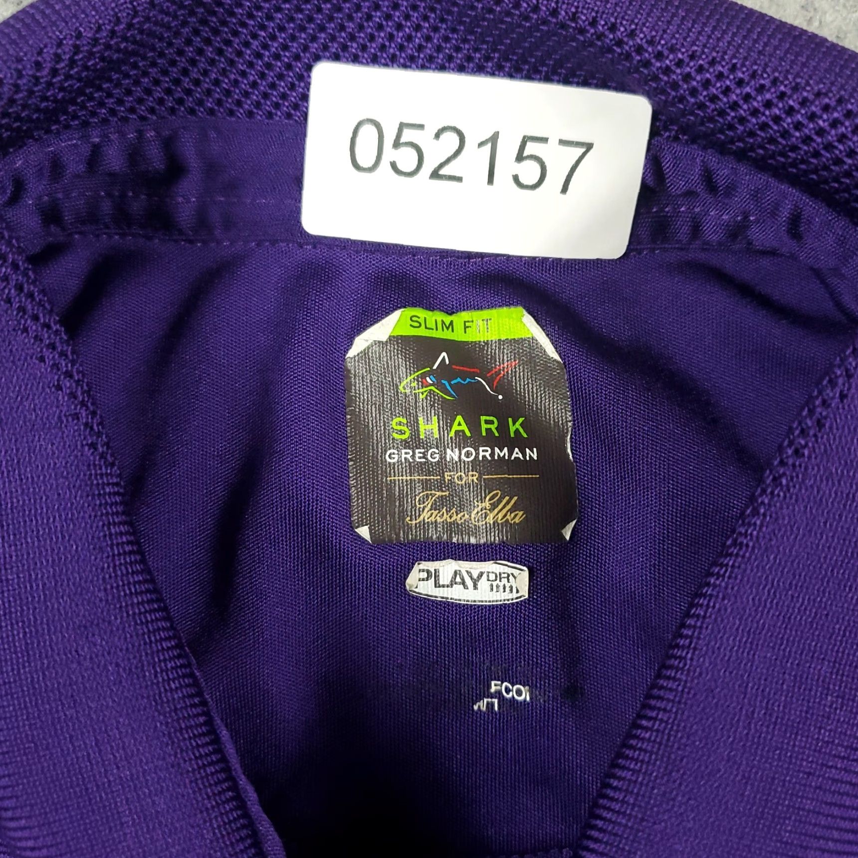 Vintage Greg Norman Polo Shirt Mens M Purple Striped Shark Casual Golf Short Sleeve Shirt Size US M / EU 48-50 / 2 - 6 Thumbnail