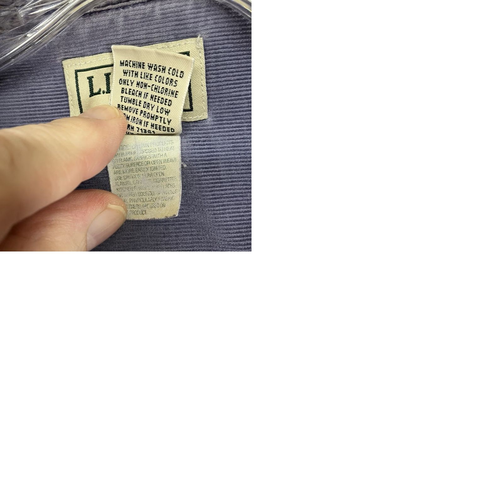 Vintage VINTAGE L.L. Bean Pinwale Corduroy Button-Up Shirt Mens M Periwinkle Cotton Wear Shirt Size US M / EU 48-50 / 2 - 12 Thumbnail