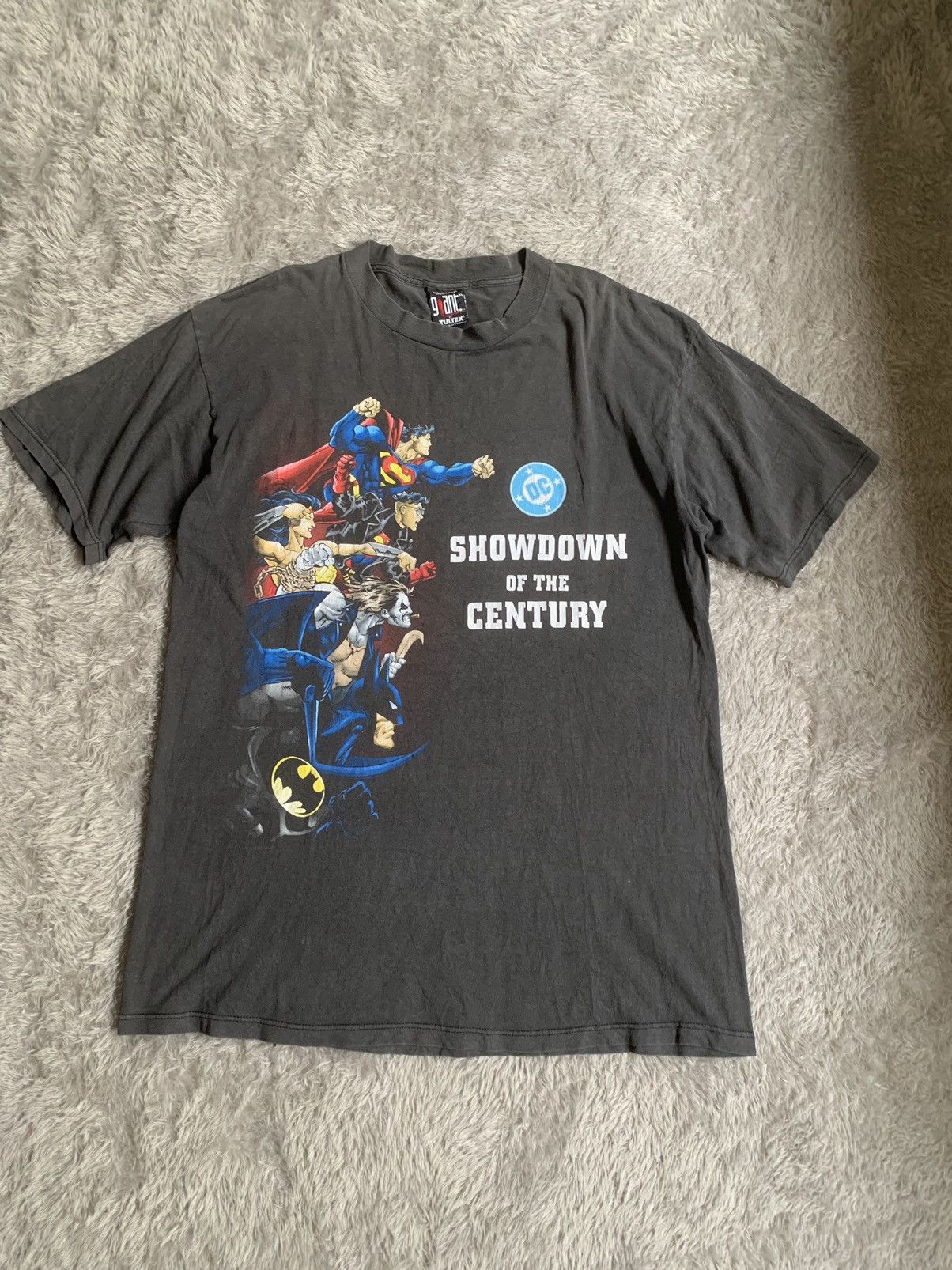 image of Anima x Dc Comics Vintage 90's Dc Comics Showdown Of The Century Shirt in Black, Men's (Size XL)