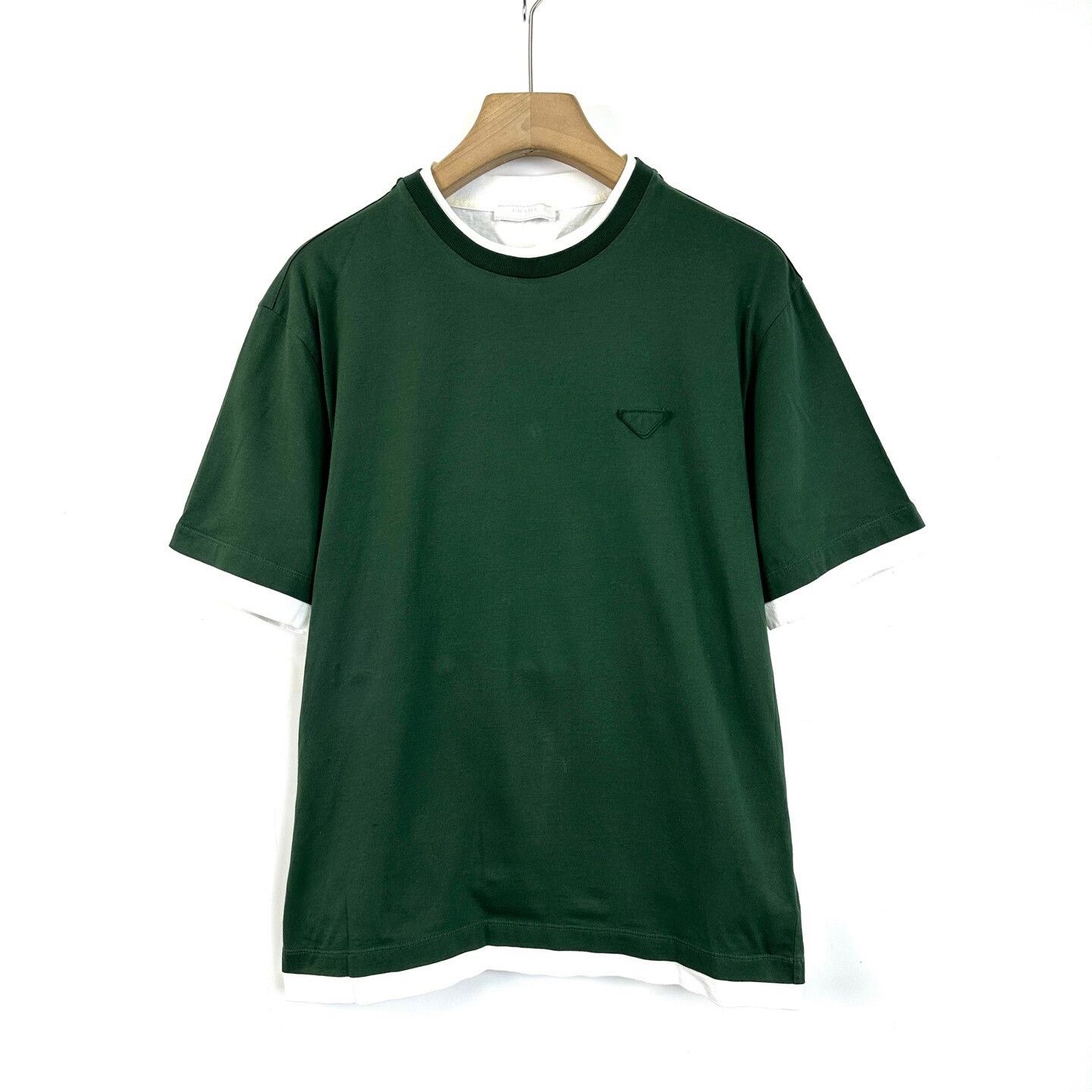 Prada Prada 2024 SS Green Fake Two-Piece Short Sleeve Size US M / EU 48-50 / 2 - 1 Thumbnail