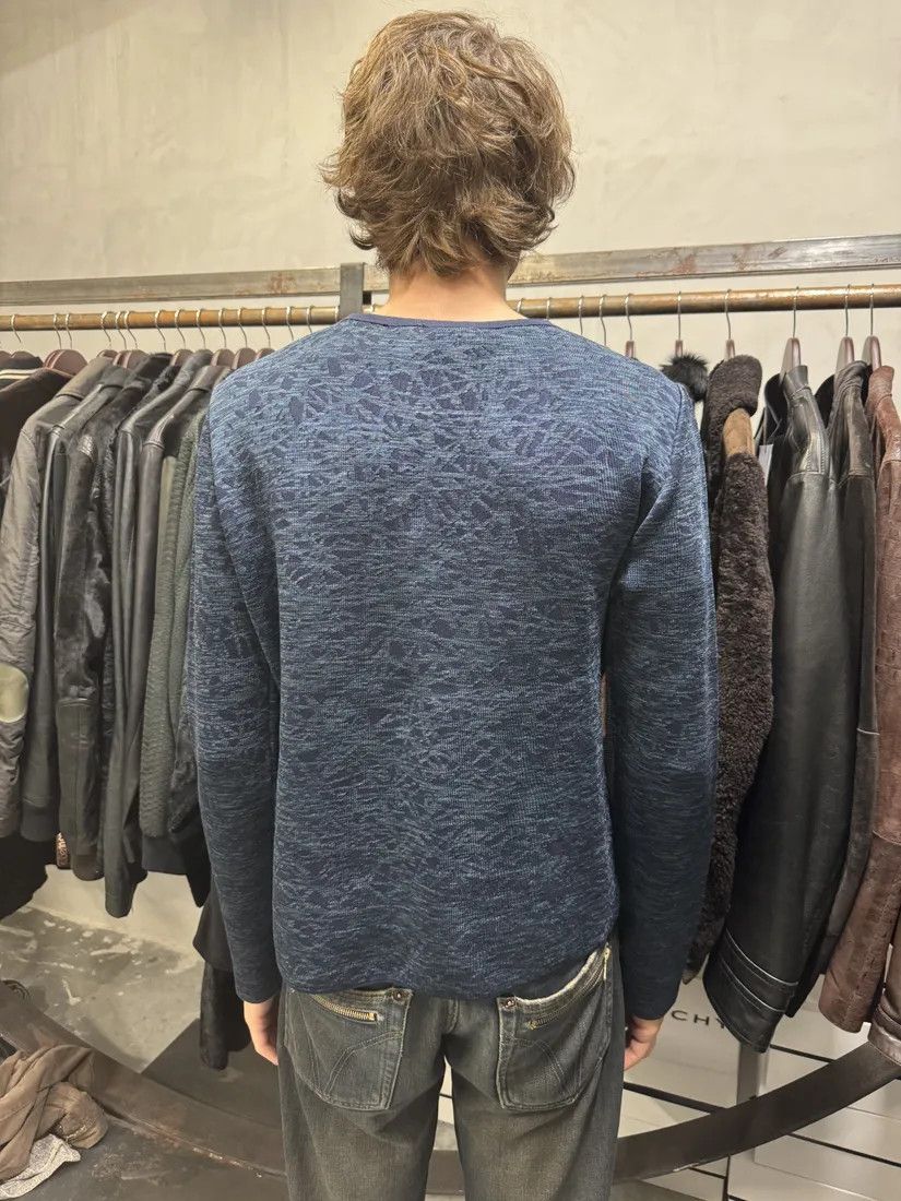 Balenciaga × Vintage SS2013 Balenciaga Navy Textured Sweater by Nicolas Ghesquiere Size US S / EU 44-46 / 1 - 5 Thumbnail