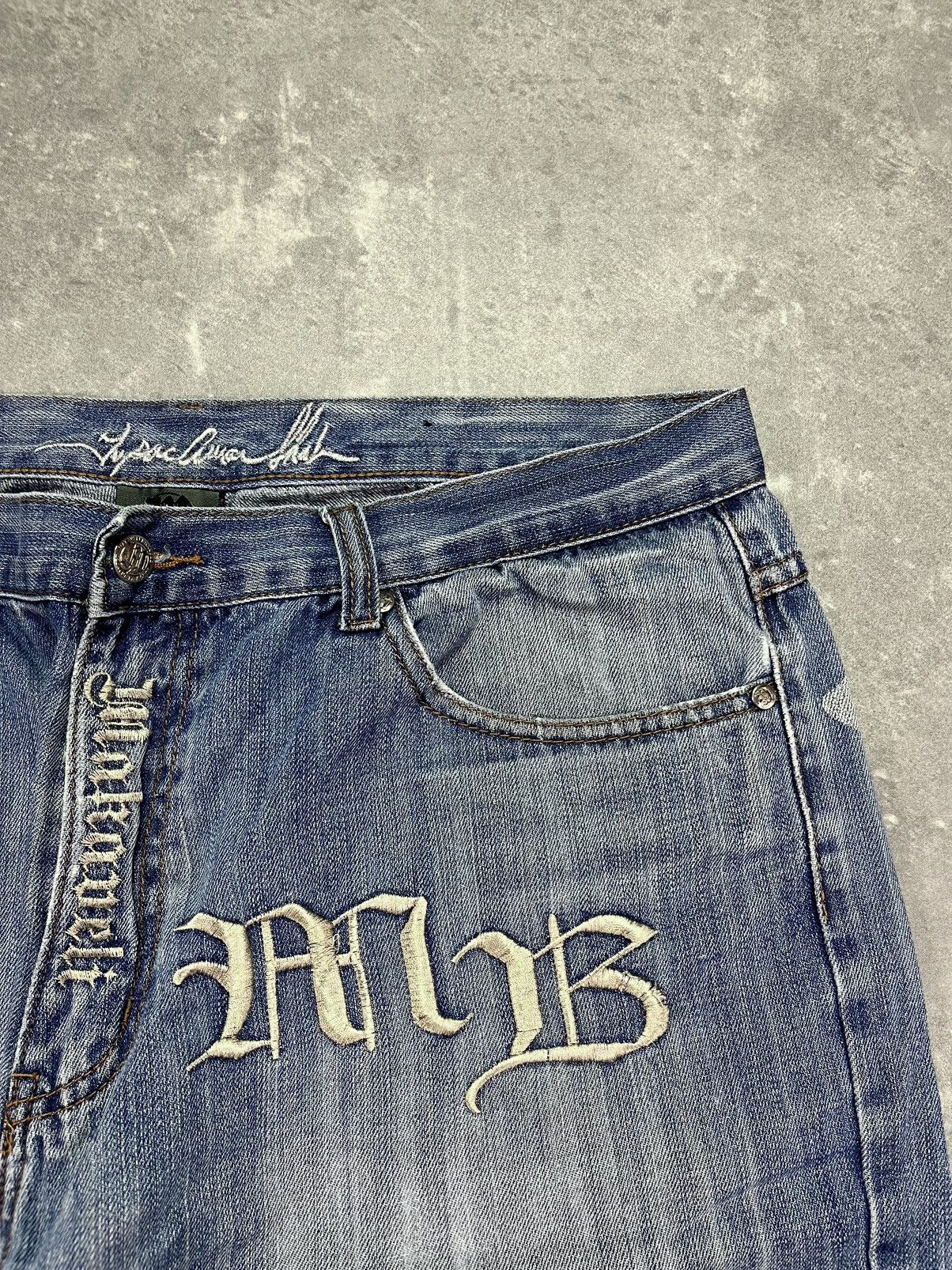 Makaveli Makaveli Fleur De Lis Printed Baggy Denim Shorts Jorts 36 Size US 36 / EU 52 - 7 Thumbnail