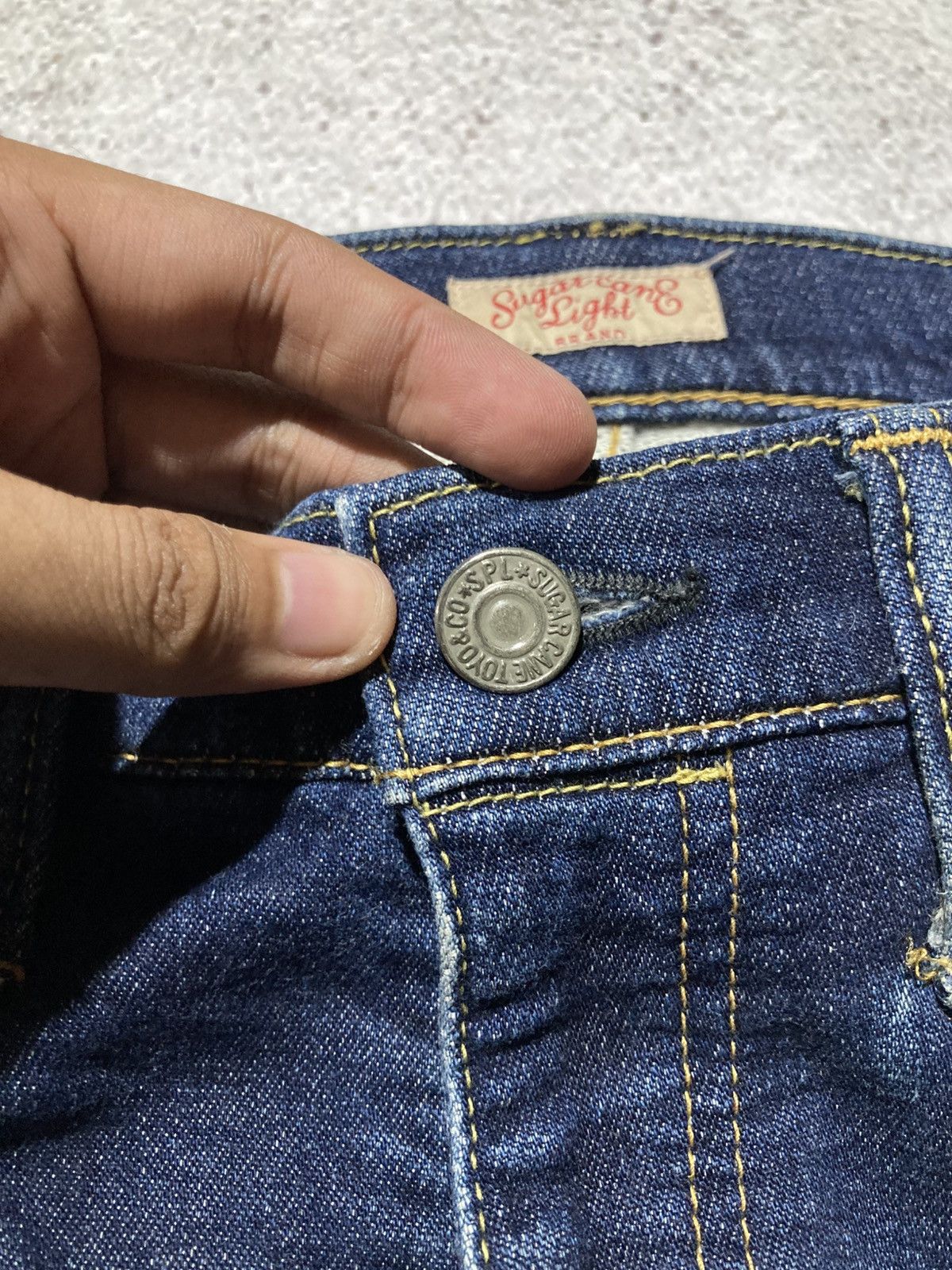 Sugar Cane Vintage Sugar Cane W32 Light Distressed Denim Jeans Pants Size US 31 - 19 Thumbnail