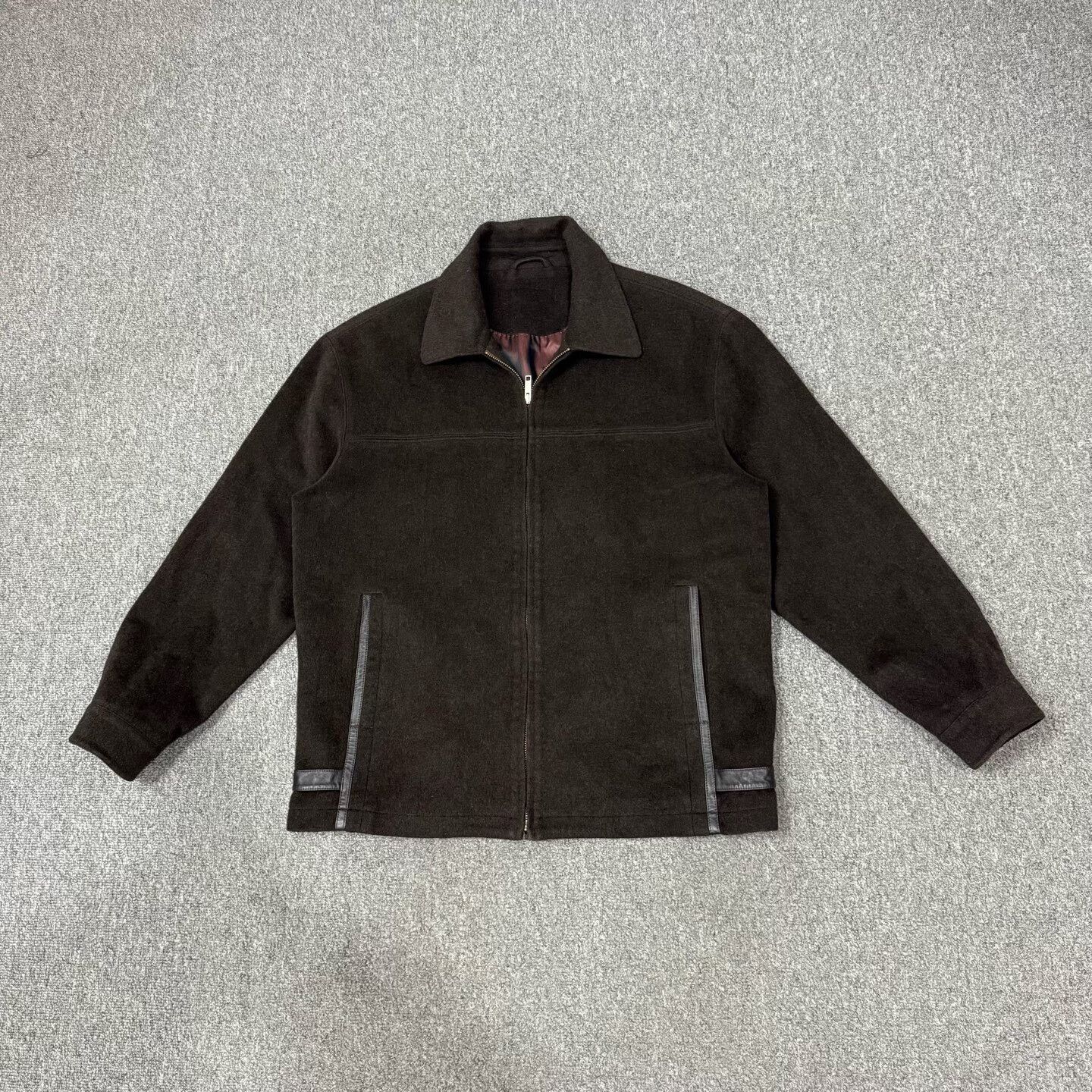 Burberry Burberry Brown Wool Zip Jacket Size US L / EU 52-54 / 3 - 1 Thumbnail