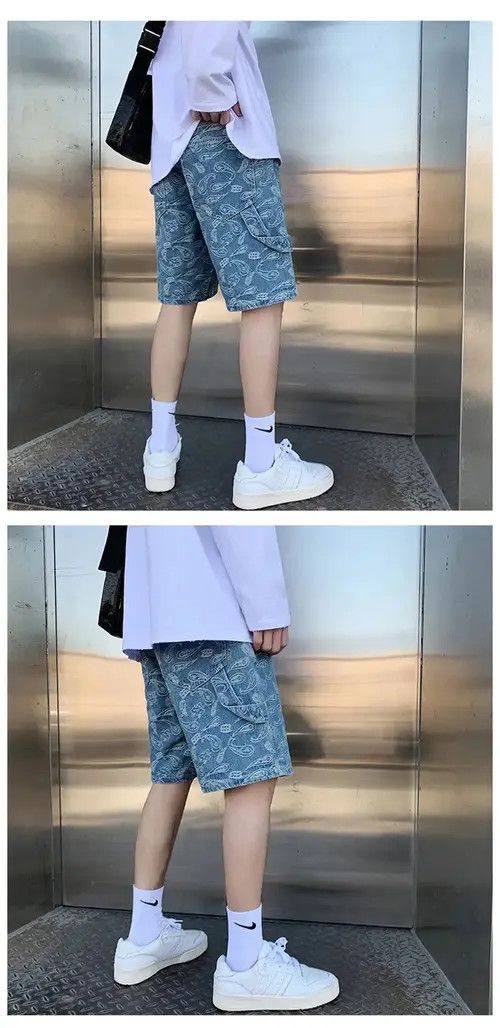 Japanese Brand Hamada x Riyo Flower denim shorts embroidered pants Size US 32 / EU 48 - 4 Thumbnail