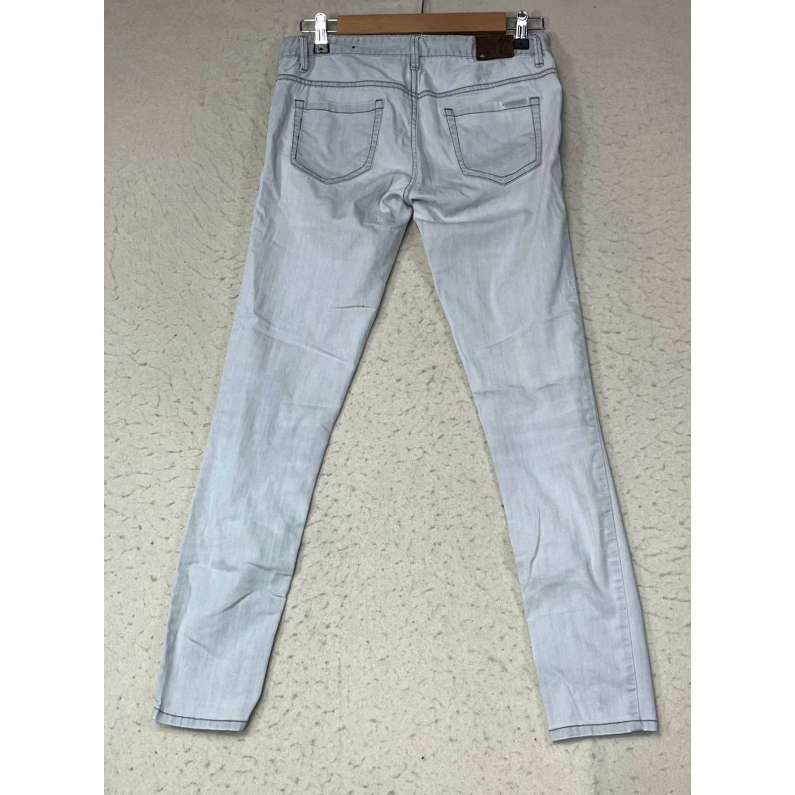 Armani Exchange Armani Exchange A/X Women Jeans Skinny Gray Size 4 Denim 5-Pocket Slimming Regular Pants Size 27" / US 4 / IT 40 - 2 Thumbnail