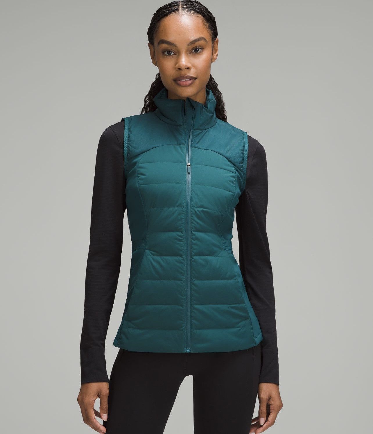 image of Lululemon Down For It All Vest Color Storm Teal Size 2 NWT in Green, Women's