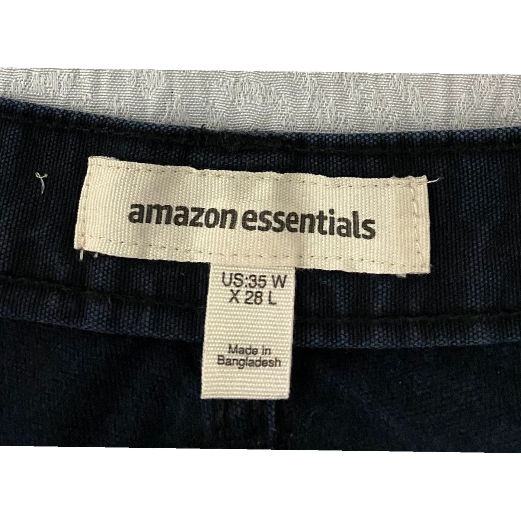 Essentials Amazon Essentials Pants Men's Size 35×28 Blue Relaxed Fit Mens Size US 35 - 2 Thumbnail