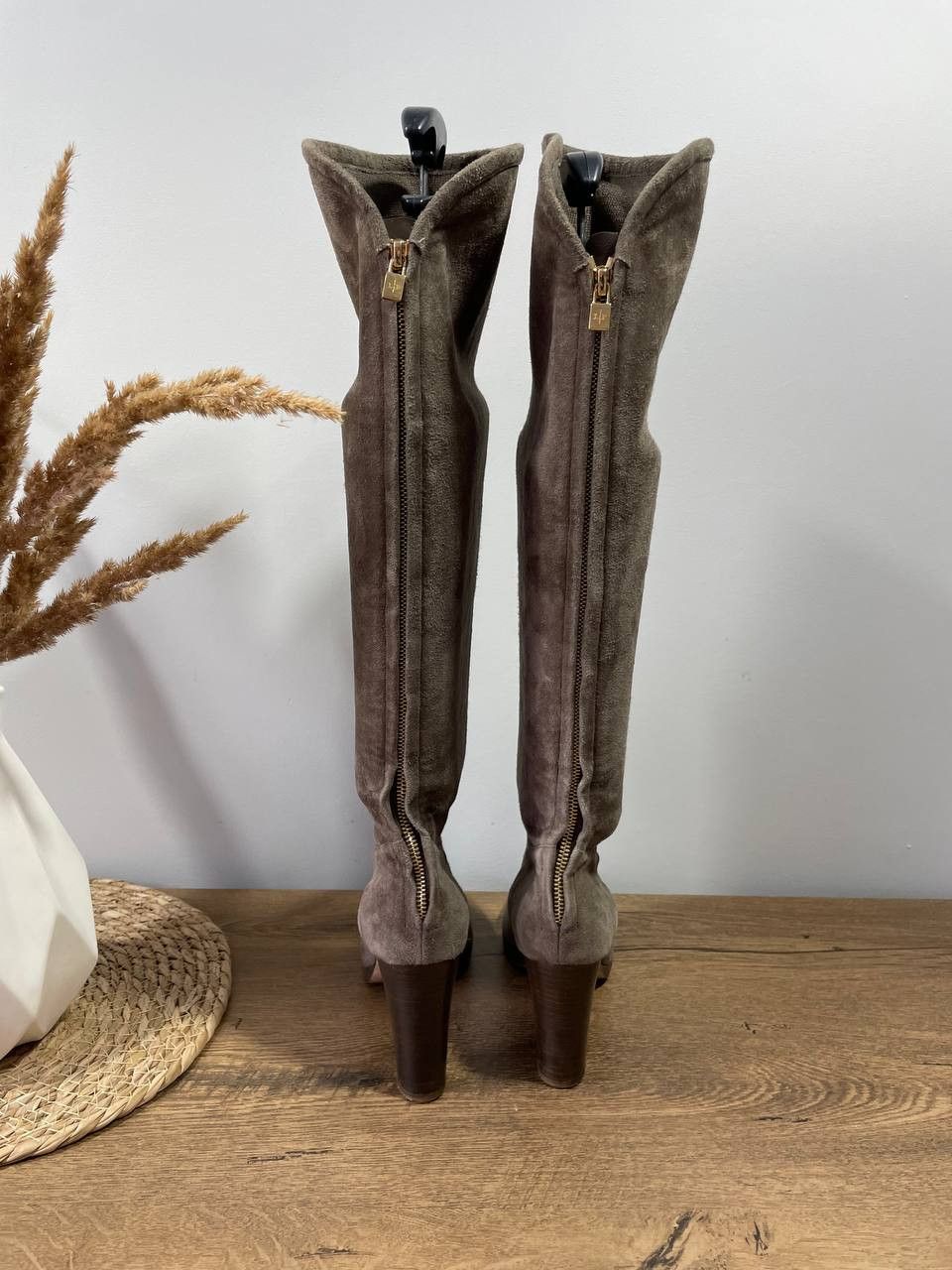 Loro Piana Loro Piana Sharmaine Suede High Knee Boots Womens Brown Size US 6.5 / IT 36.5 - 6 Thumbnail