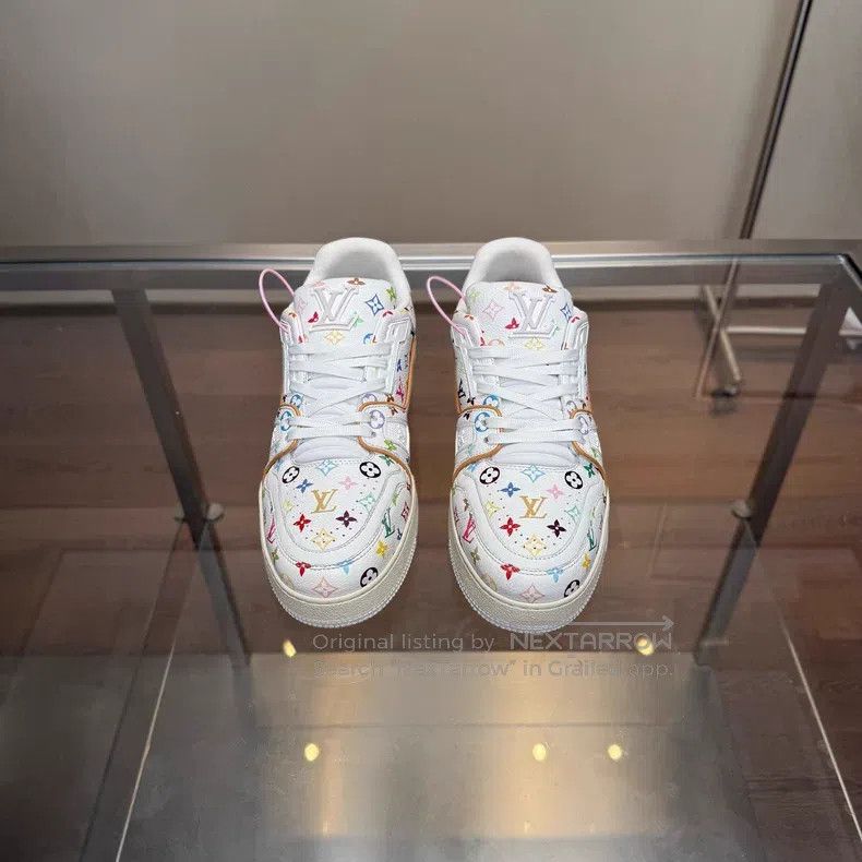 Louis Vuitton Louis Vuitton White Tri-color Takashi Murakami shoes Size US 7 / EU 40 - 2 Thumbnail