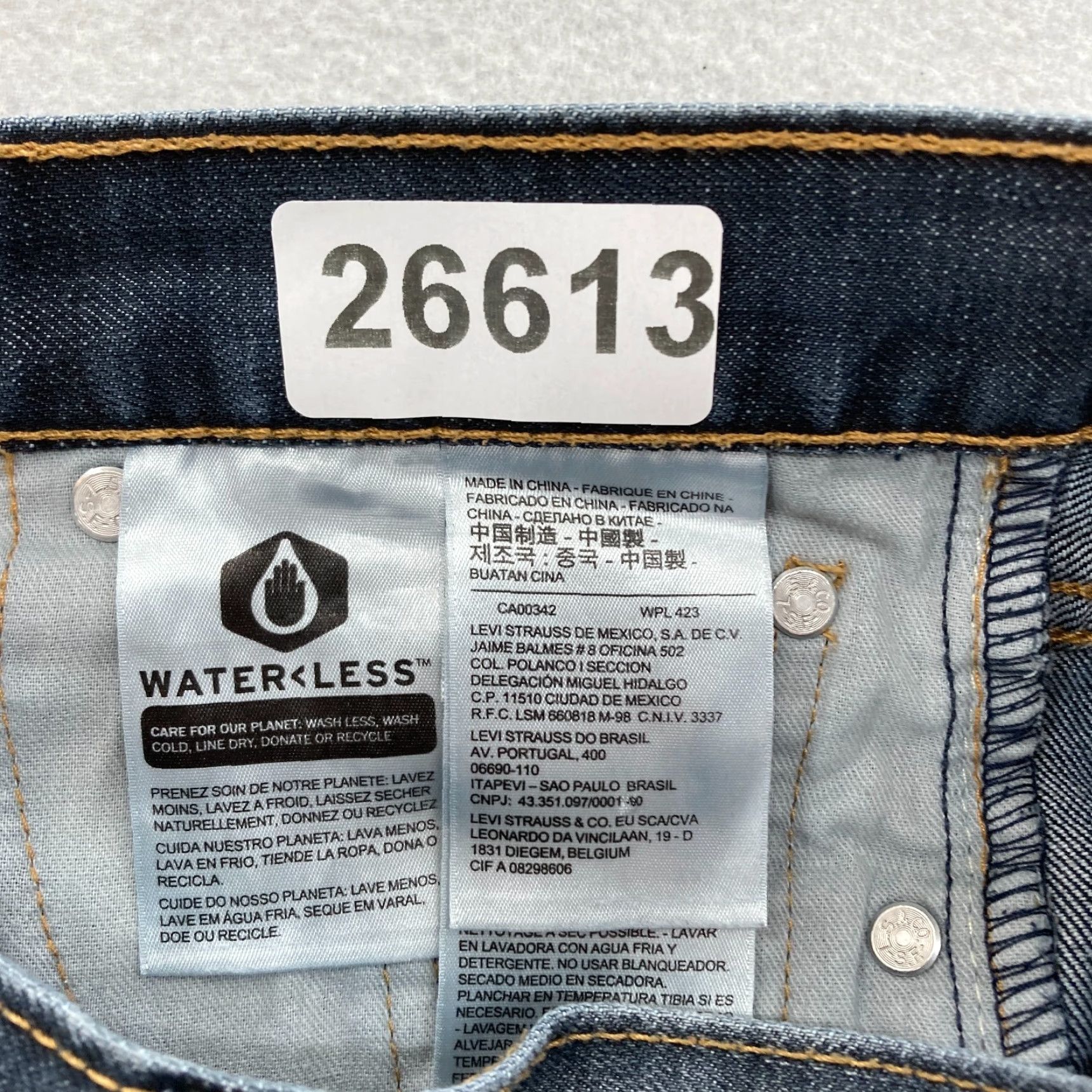 Levi's Levi's 513 Jeans Mens 30x32 Slim Fit Straight Leg Blue Denim Mid Rise Stretch Size US 30 / EU 46 - 4 Thumbnail