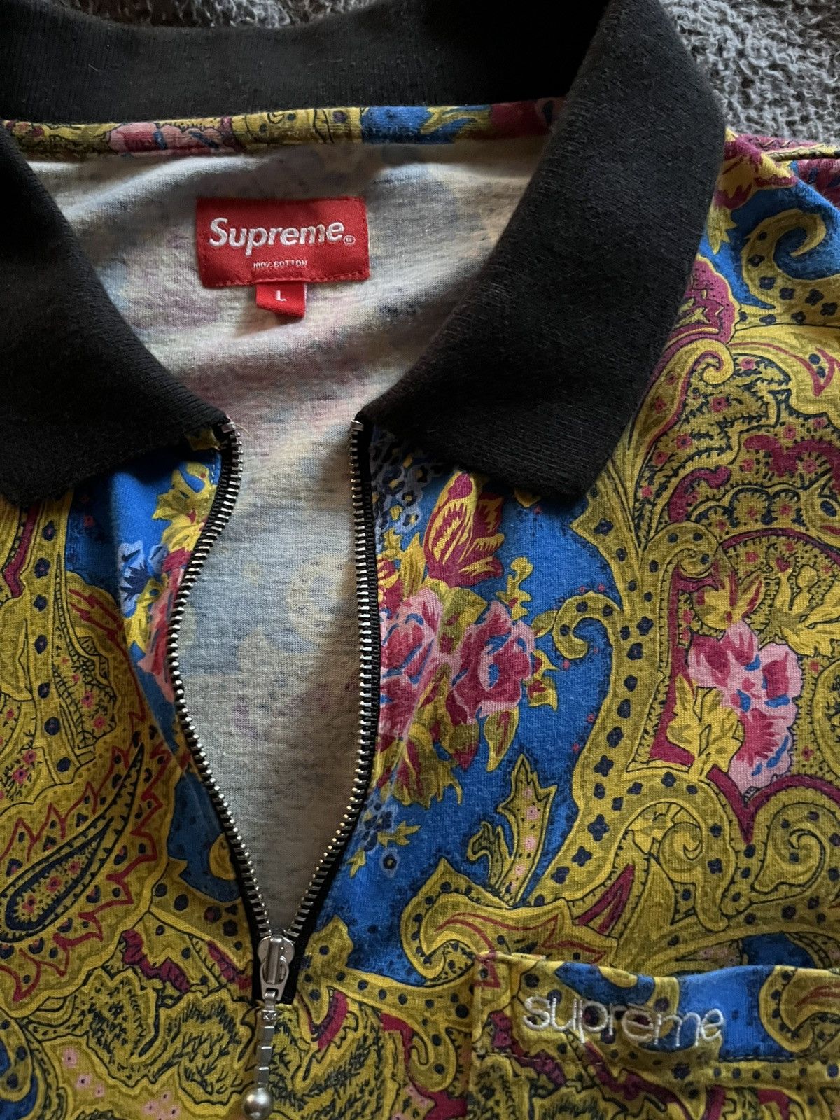 Supreme Supreme Paisley Polo Size US L / EU 52-54 / 3 - 6 Thumbnail