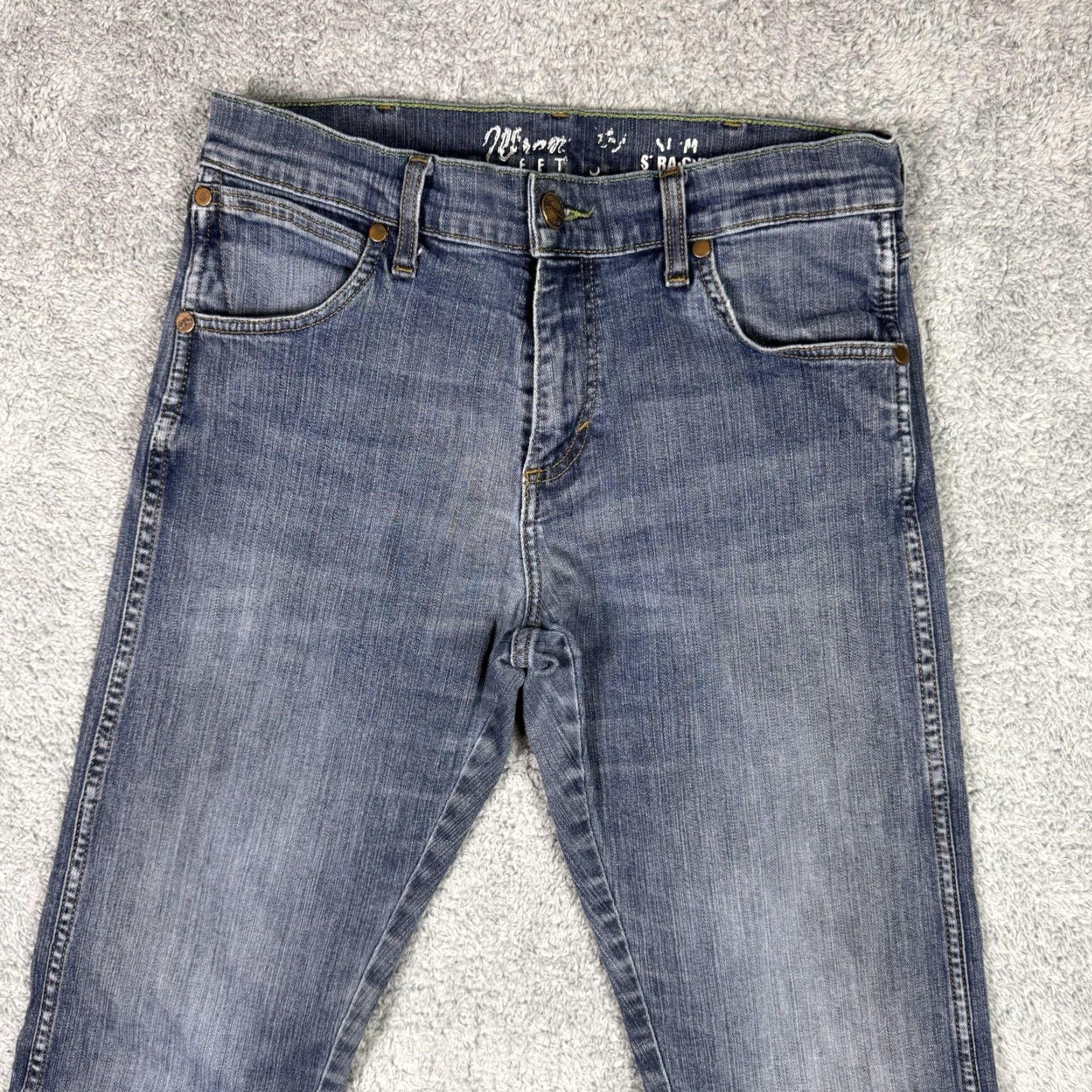 Wrangler Wrangler Retro Jeans Slim Straight 30x34 Mens Blue Denim Cowboy Western Whisker Denim Jeans Wrangler Retro Mens 30x34 Jeans Blue Size US 30 / EU 46 - 2 Thumbnail