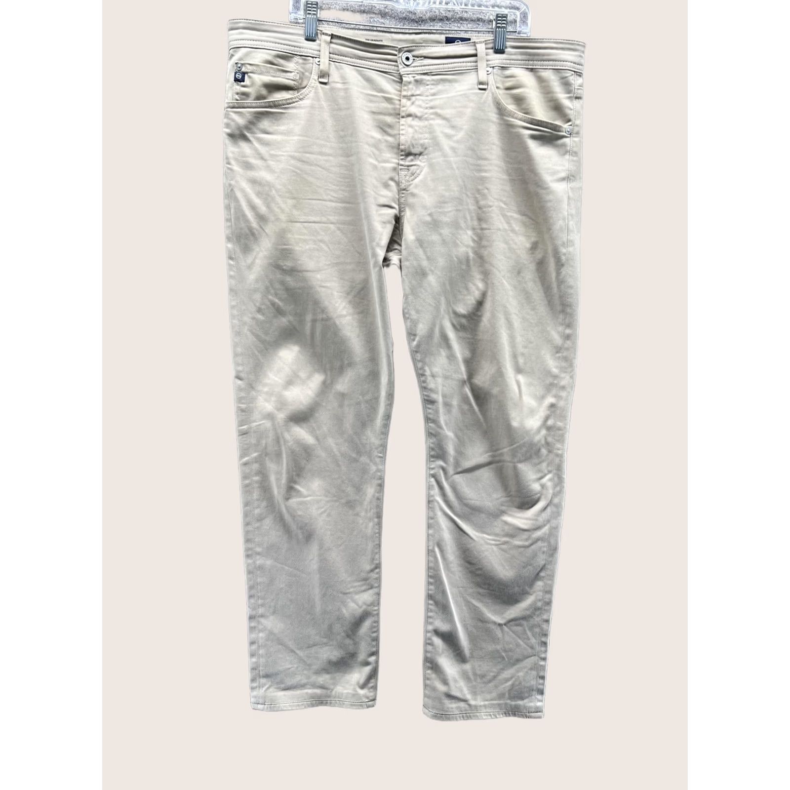 Vintage Adriano Goldschmied Pants Mens 38x32 Beige Chino Stretch Graduate Tailored Leg Size US 38 / EU 54 - 1 Thumbnail