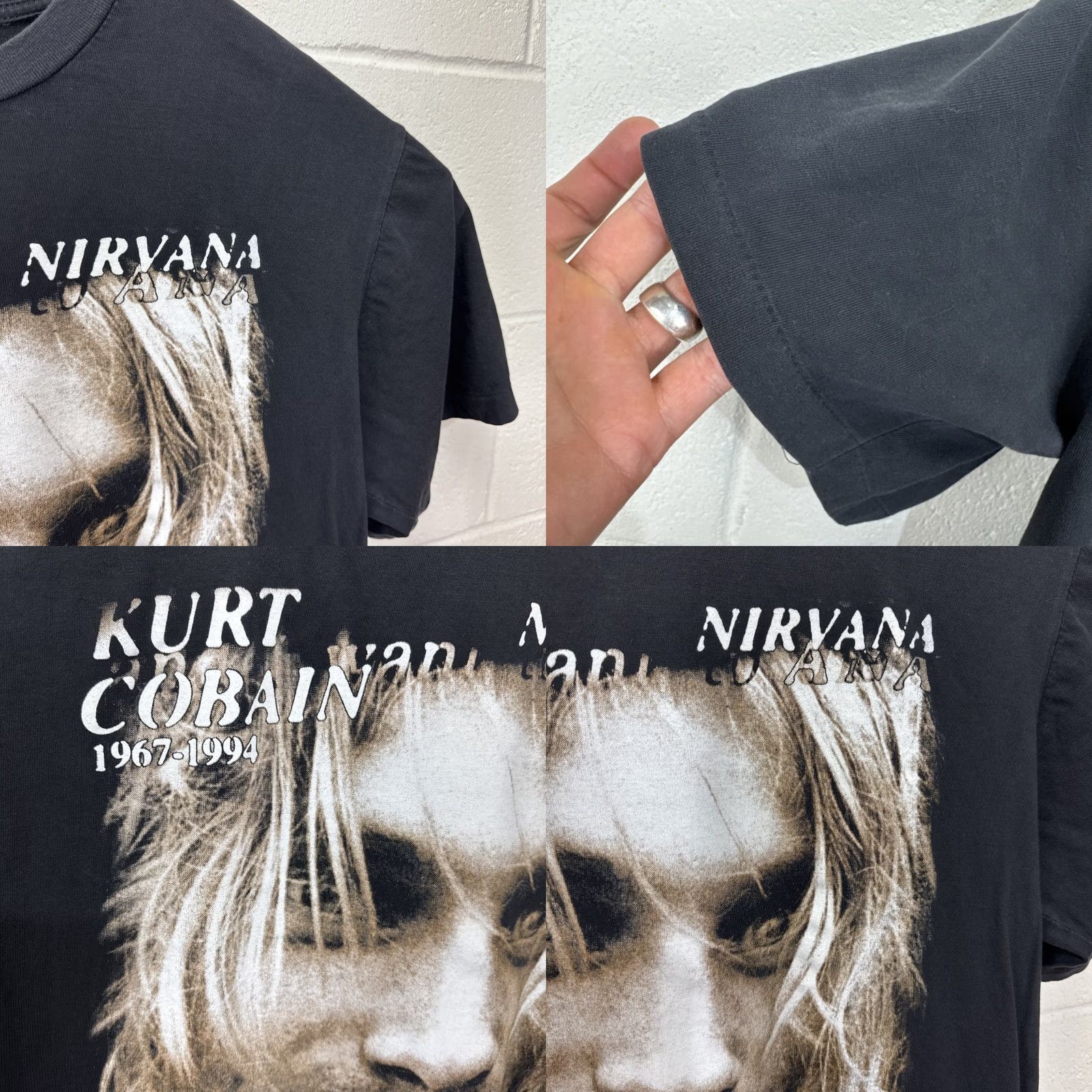 Vintage VINTAGE Metal Heaven NIRVANA KURT COBAIN Rock T-Shirt XL Black 90s Grunge Mens Size US XL / EU 56 / 4 - 8 Thumbnail