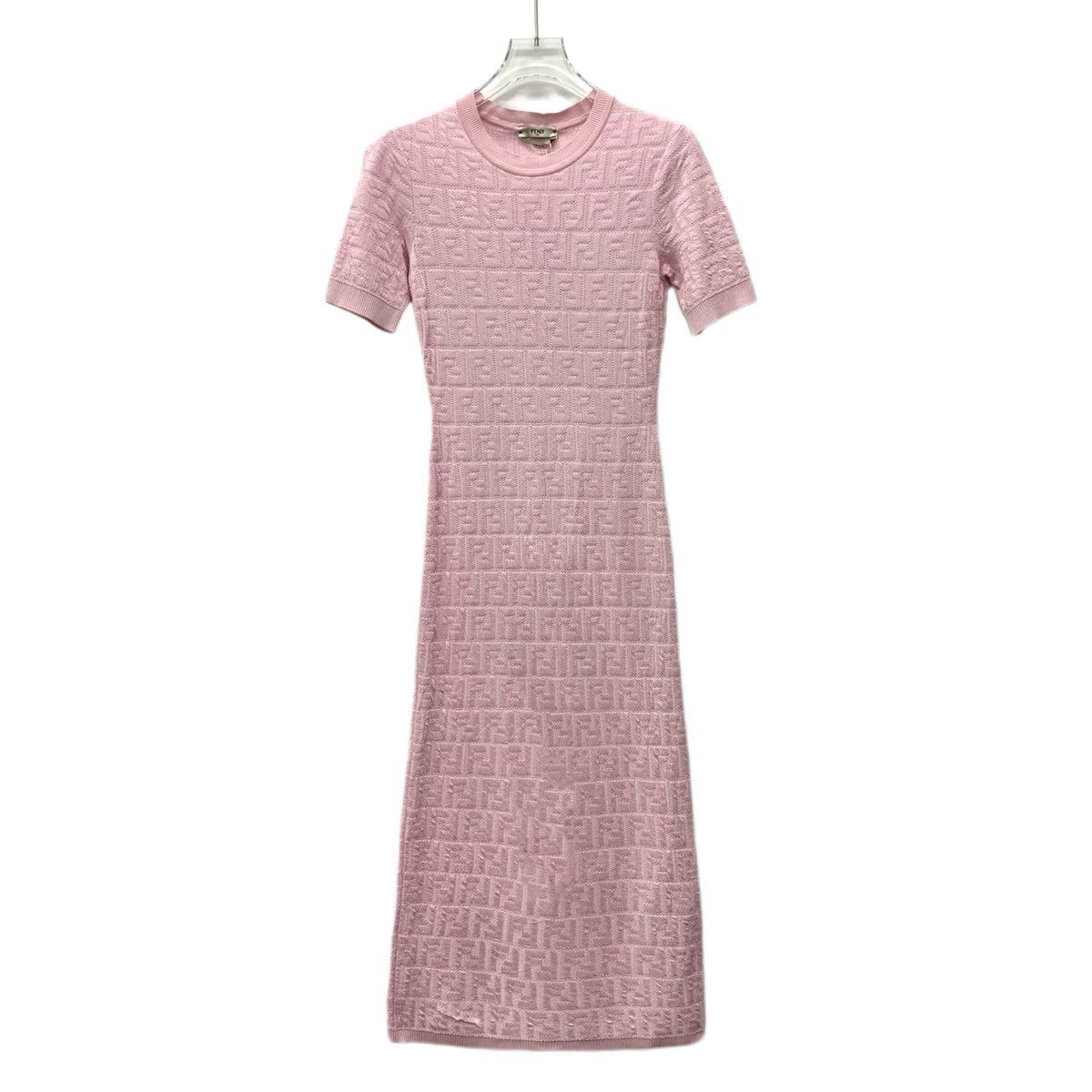 Fendi Fendi Pink Short Sleeve Knit Dress K26WX Size M / US 6-8 / IT 42-44 - 1 Thumbnail