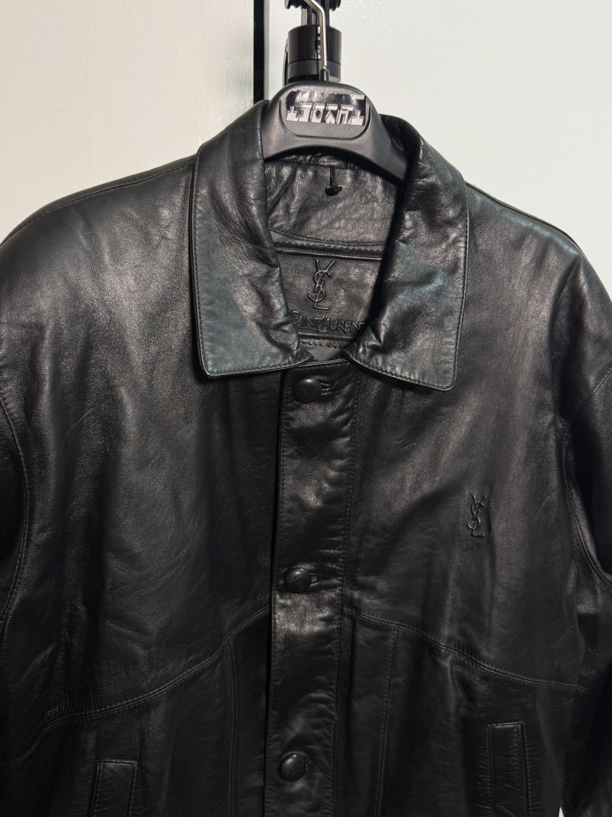 Yves Saint Laurent YSL vintage leather jacket Size US XL / EU 56 / 4 - 2 Thumbnail