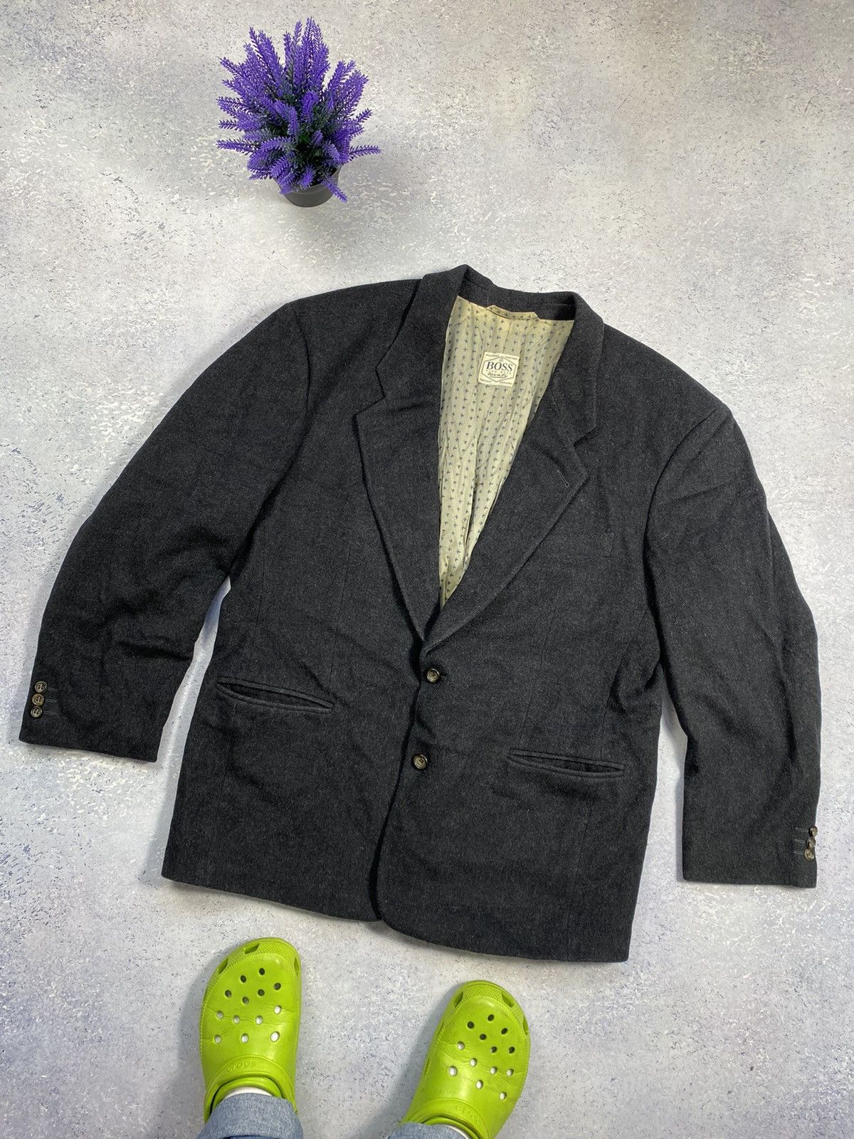 Hugo Vintage Hugo Boss Cashmere-Wool Blazer Jacket Size US XL / EU 56 / 4 - 2 Thumbnail