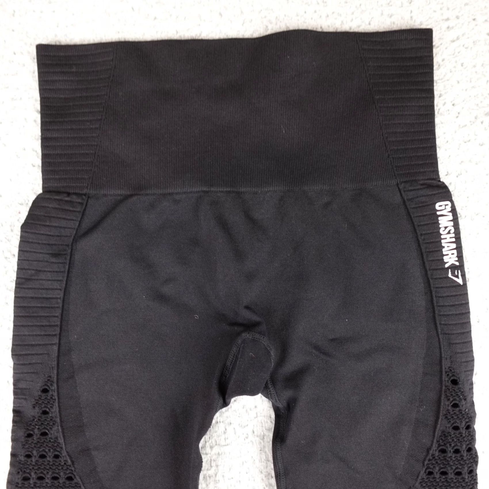 Gymshark Gymshark Leggings Women Small Black Energy Seamless High Rise Perforated Activewear CrossFit Gym & Training - Mens? Size 28" / US 6 / IT 42 - 3 Thumbnail