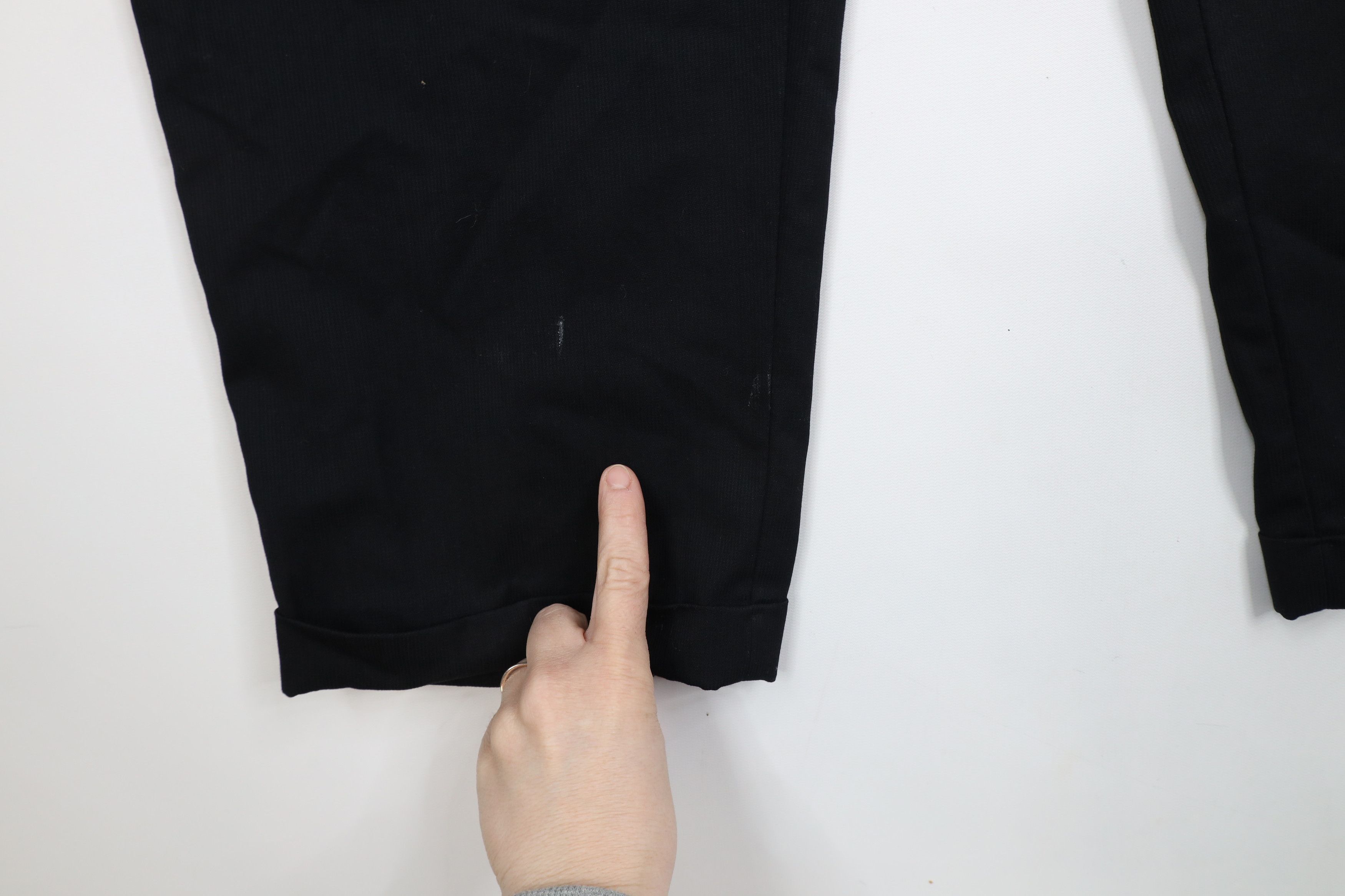 Vintage Vintage 90s Streetwear Wool Wide Leg Chino Pants Black Size US 34 / EU 50 - 5 Thumbnail