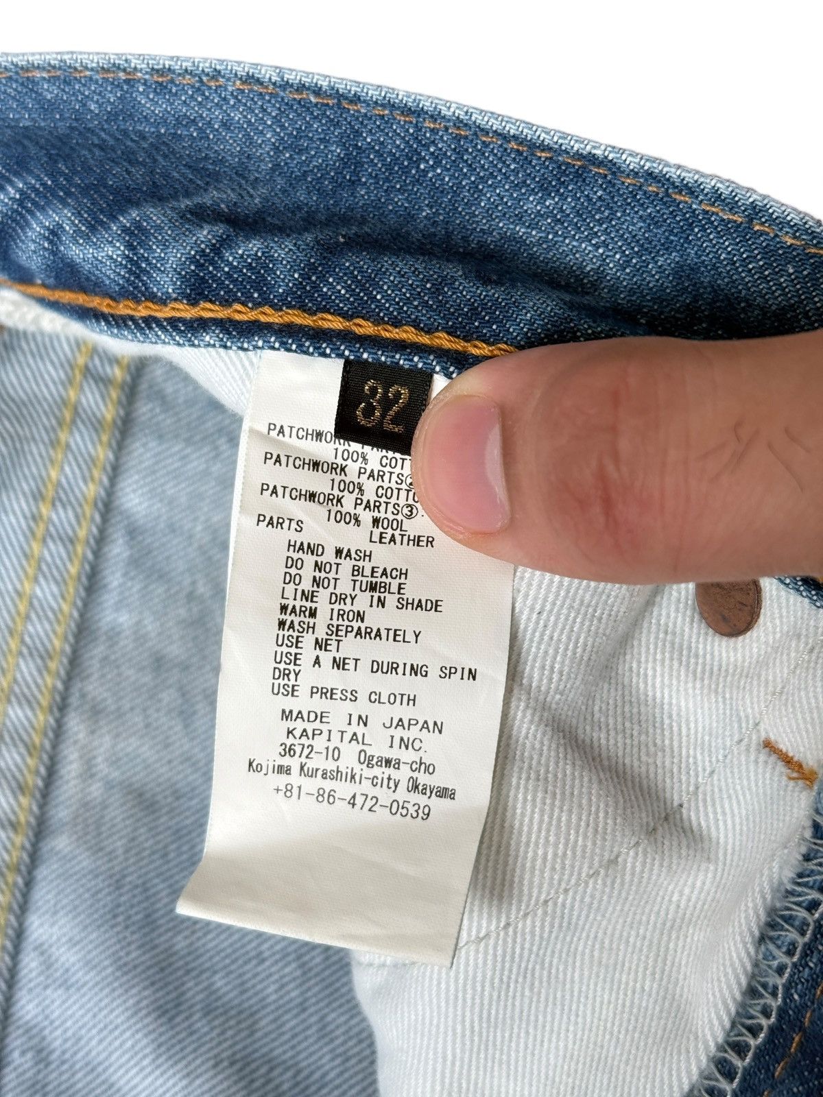 Kapital Kapital Smiley Okabilly Gypsy Patchwork Denim Pants Size US 32 / EU 48 - 9 Thumbnail