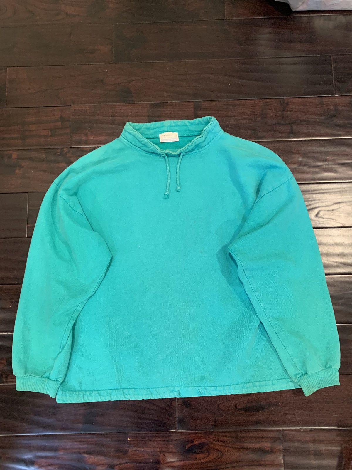 Vintage 90s CJI teal mock neck pullover hoodie Size US XL / EU 56 / 4 - 1 Thumbnail