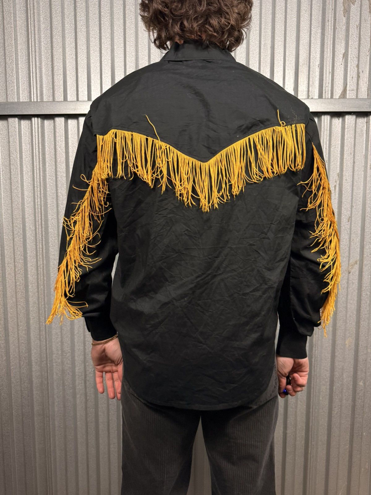 Other Insane Vintage Western Fringe Pearl Snap Button Cowboy Shirt Size US M / EU 48-50 / 2 - 4 Thumbnail